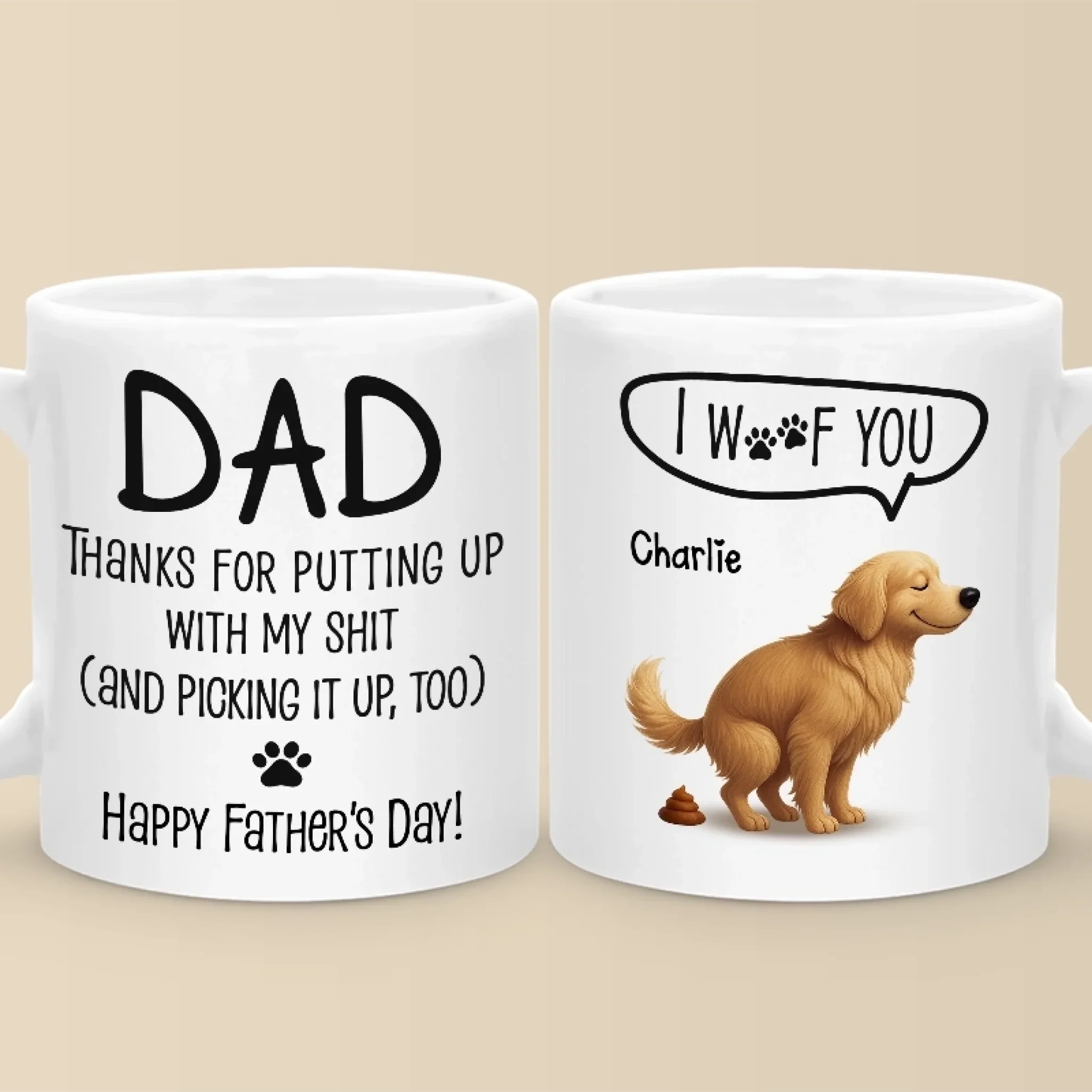 I Trained You Well, Dad - Dog Personalized Custom Mug - Father's Day, Gift For Pet Owners, Pet Lovers - Robaser