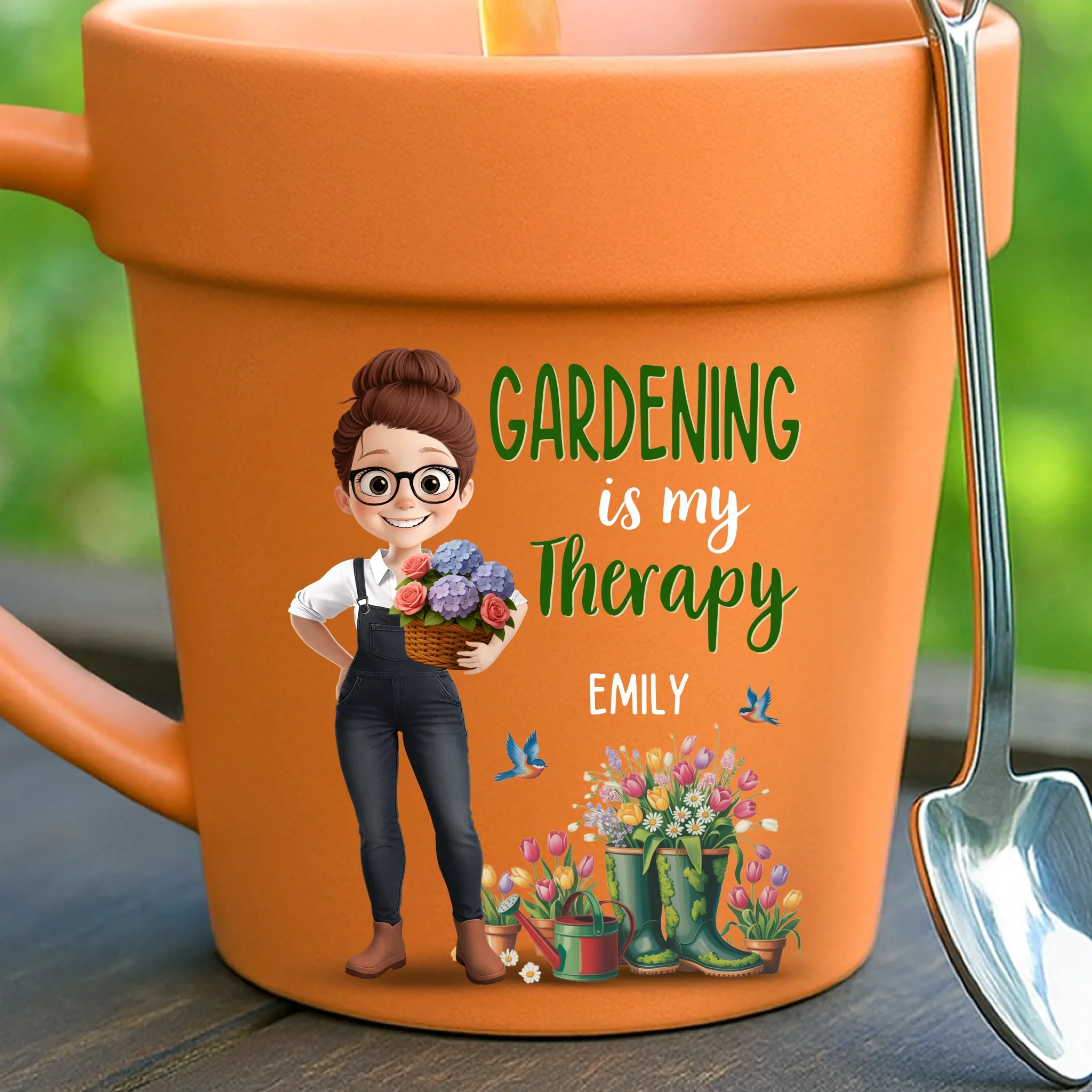 Custom Plant Pot Ceramic Mug - Personalized Garden Gifts For Gardeners - Seeds Of Love, Flowers Of Joy - Flower Pot Mug - Robaser