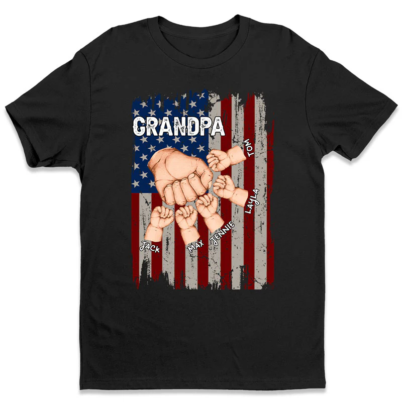 Grandpa Is Like Dad Without Rules - Family Personalized Custom Unisex T-shirt, Premium T-shirt, Hoodie - Gift For Dad, Grandpa - Robaser