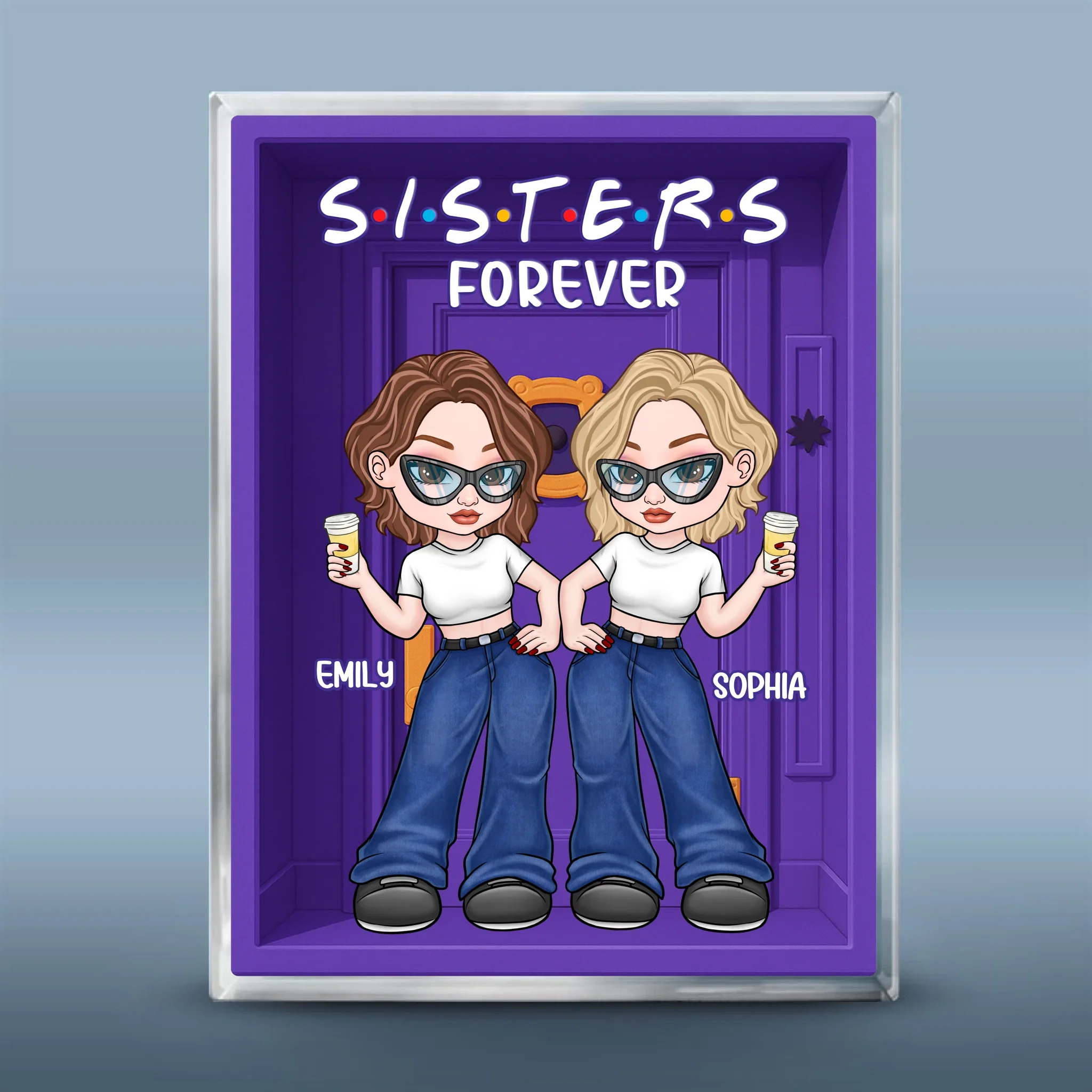 Custom Rectangle Shaped Acrylic Plaque - Personalized Best Friend Birthday Gifts For Women, Besties, Sisters, BFF - Besties Forever And Always - Robaser