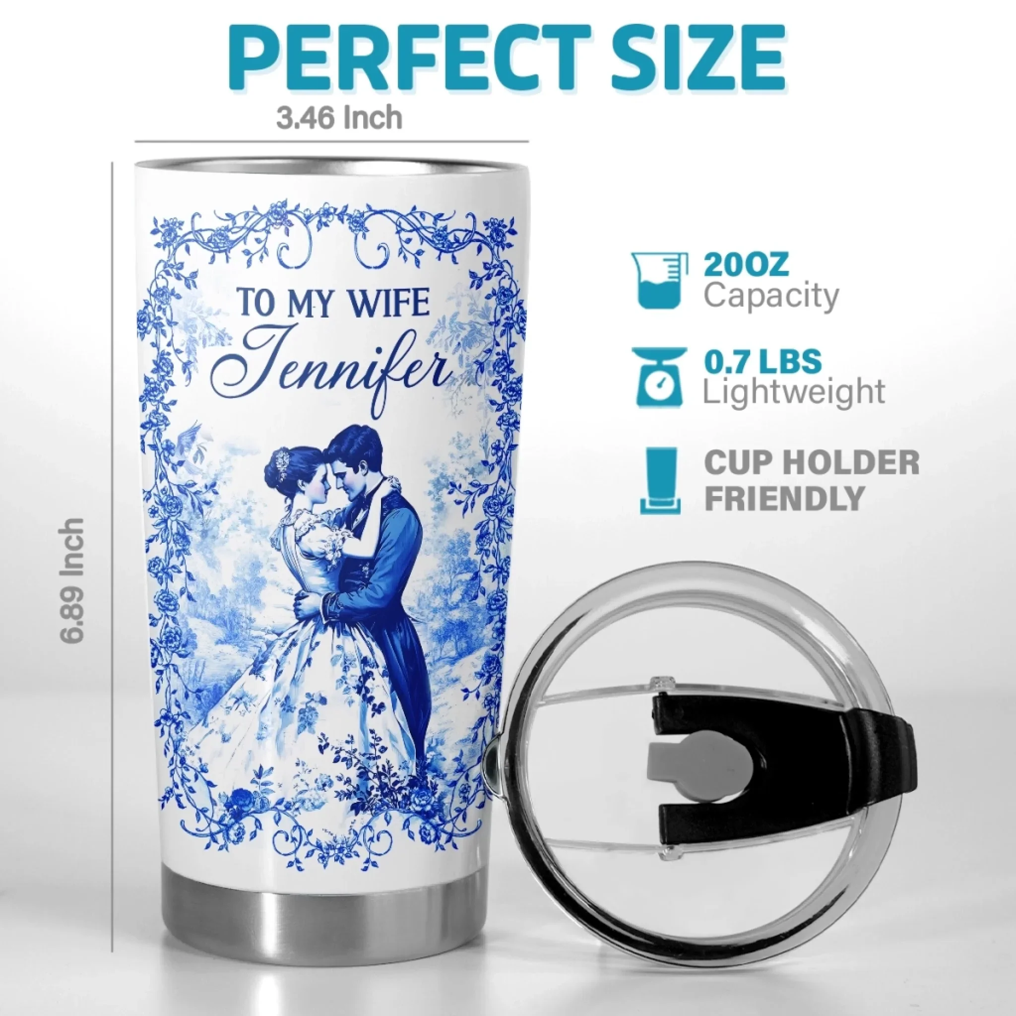 Custom Tumbler - Personalized Anniversary Wedding Gifts For Husband And Wife, Him And Her - To My One And Only - Robaser