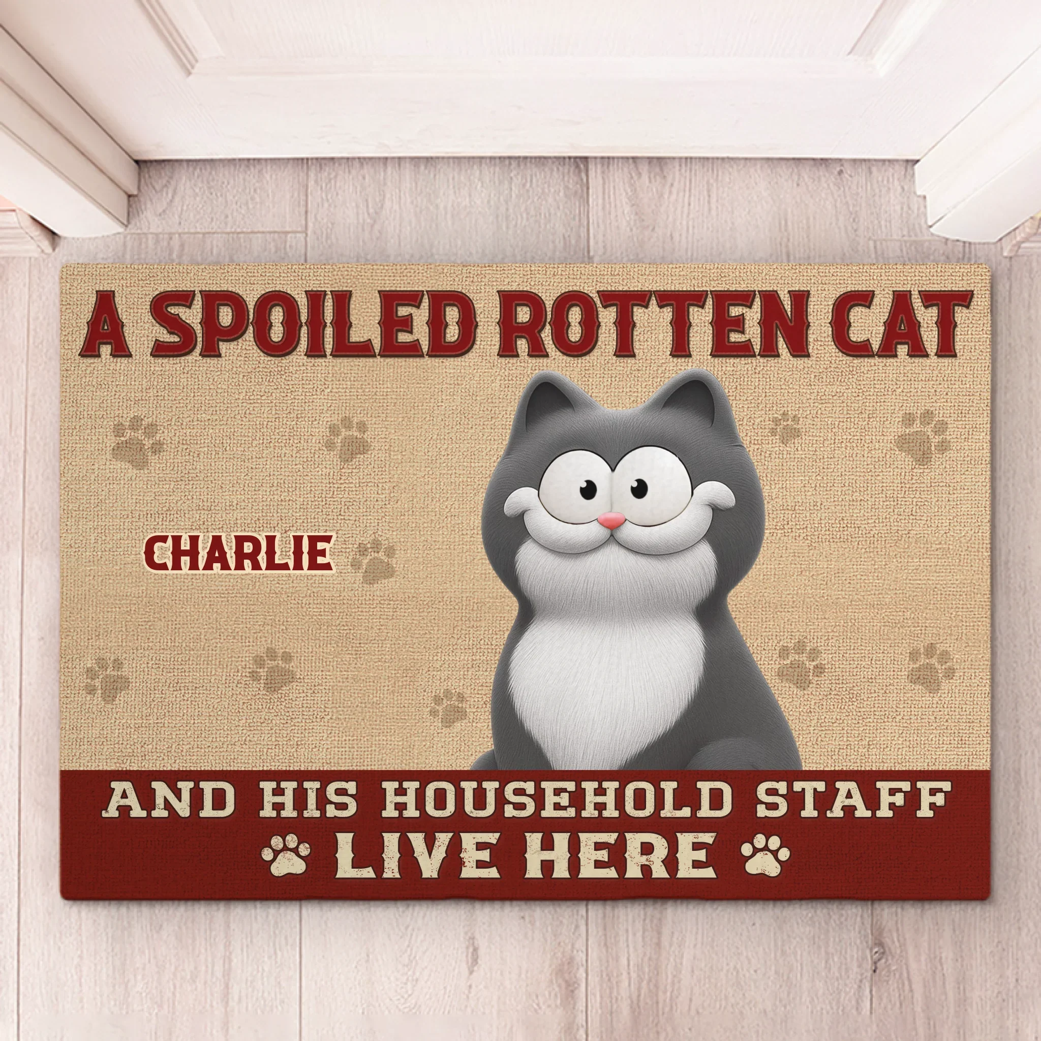 Custom Home Decor Decorative Mat - Personalized  Birthday Gifts For Cat Lovers, Cat Mom And Dad - Welcome To The Cat Kingdom - Robaser