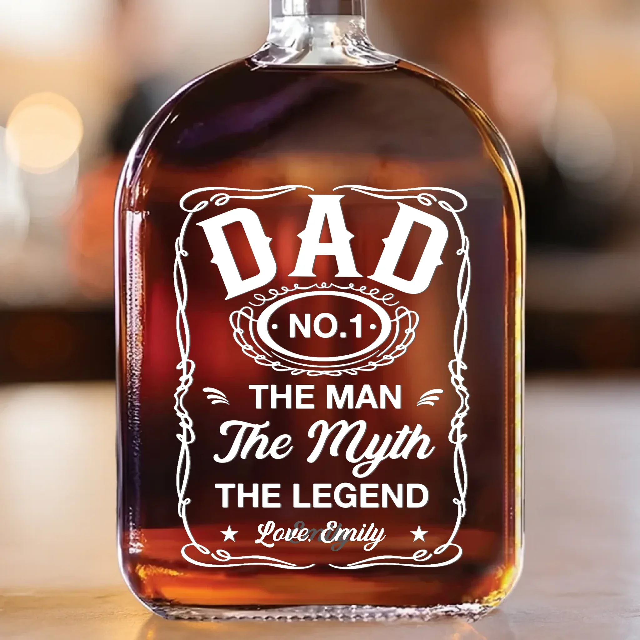 Vintage Soul, Modern Legend - Family Personalized Custom Whiskey Bottle - Father's Day, Gift For Dad, Grandpa - Robaser