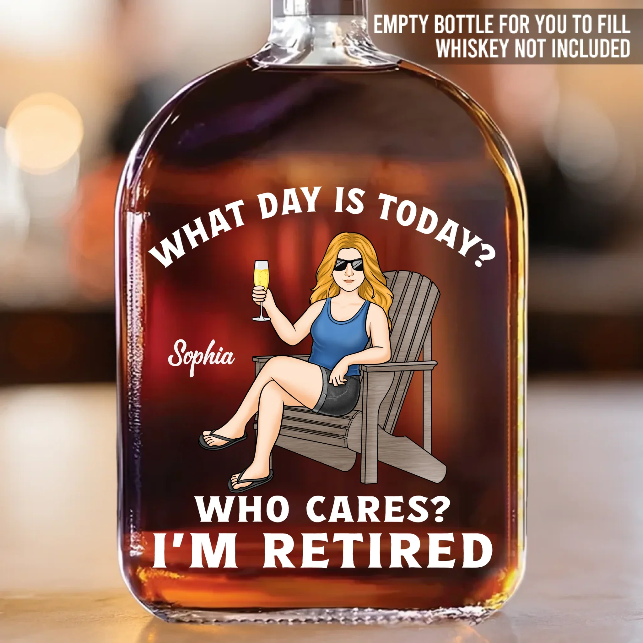 Cheers To Retirement Life - Coworker Personalized Custom Whiskey Bottle - Appreciation, Retirement Gift For Coworkers, Work Friends, Colleagues - Robaser