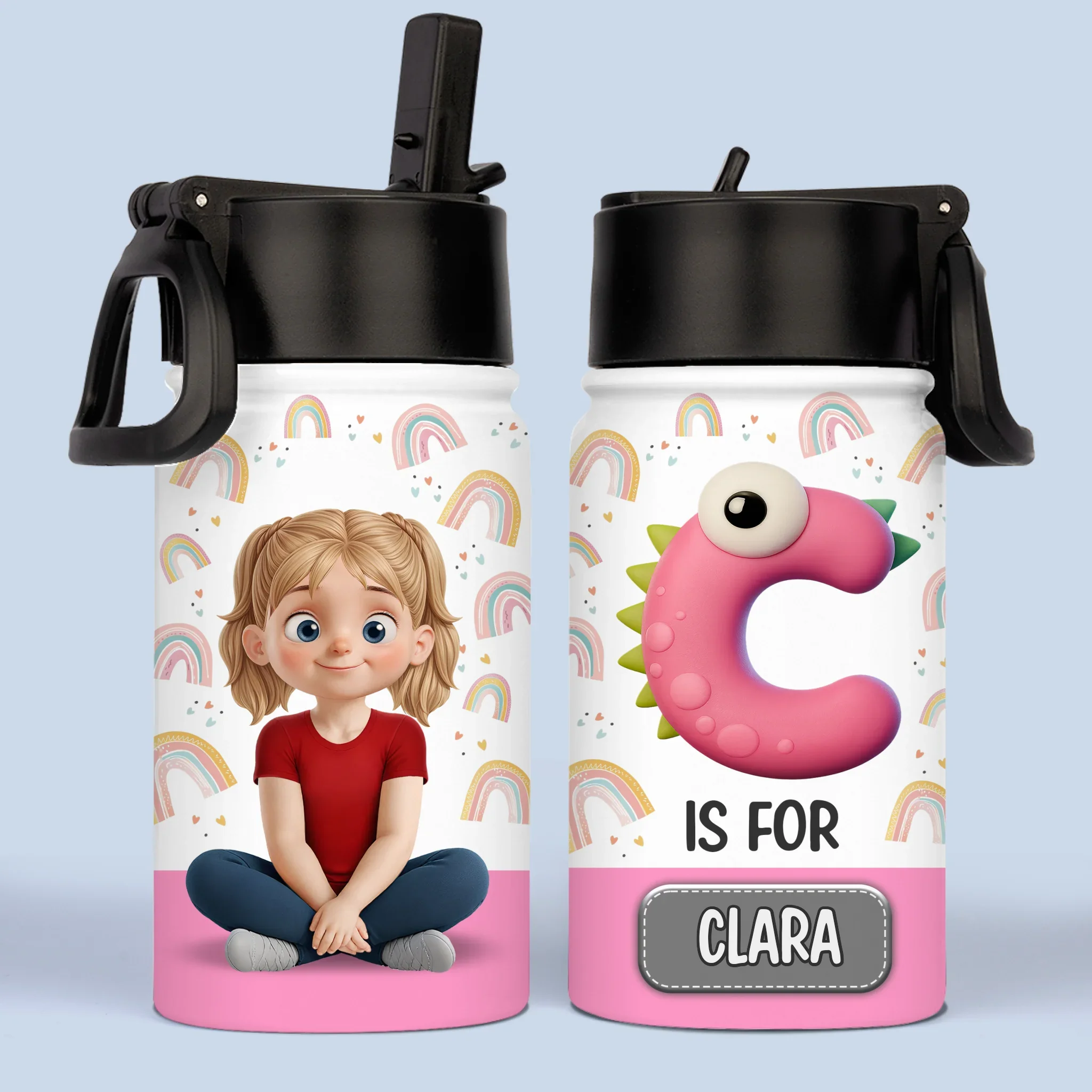 Custom Kid Water Bottle - Personalized Back To School Gifts For Kids - Stay Hydrated, Little Star - Robaser
