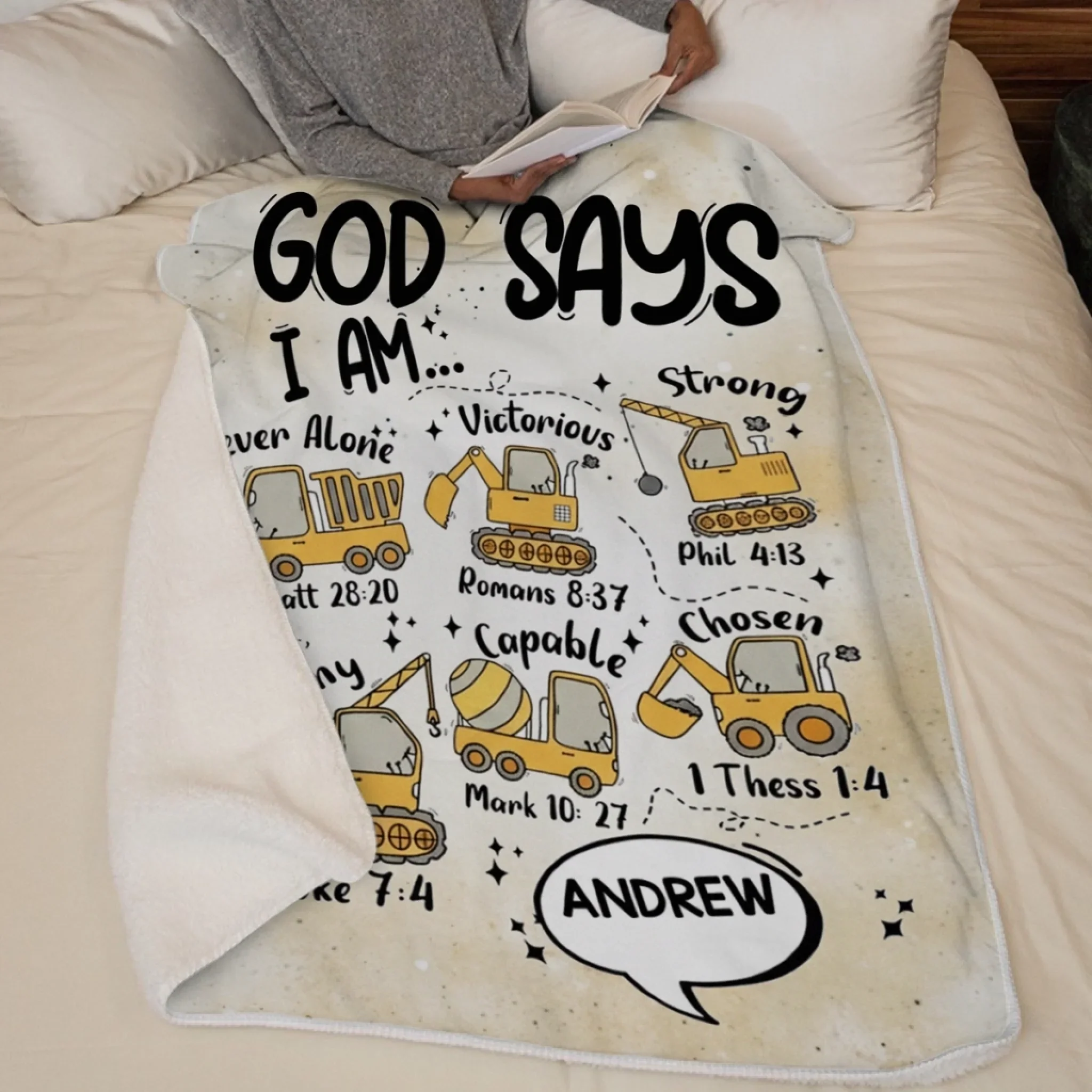 Custom Blanket - Personalized Birthday Gifts For Kids - God Says I Am Truly Loved - Robaser