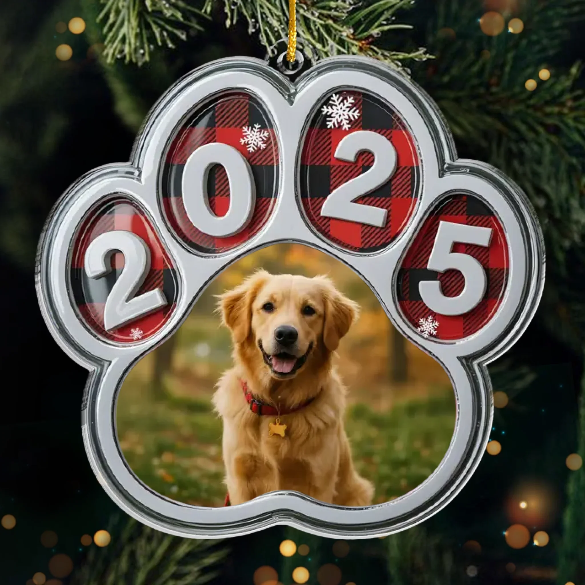 Custom Photo Acrylic Ornament - Personalized Pet Christmas Memorial Sympathy Gifts For Dogs, Cats - Always Beside My Soul - Robaser