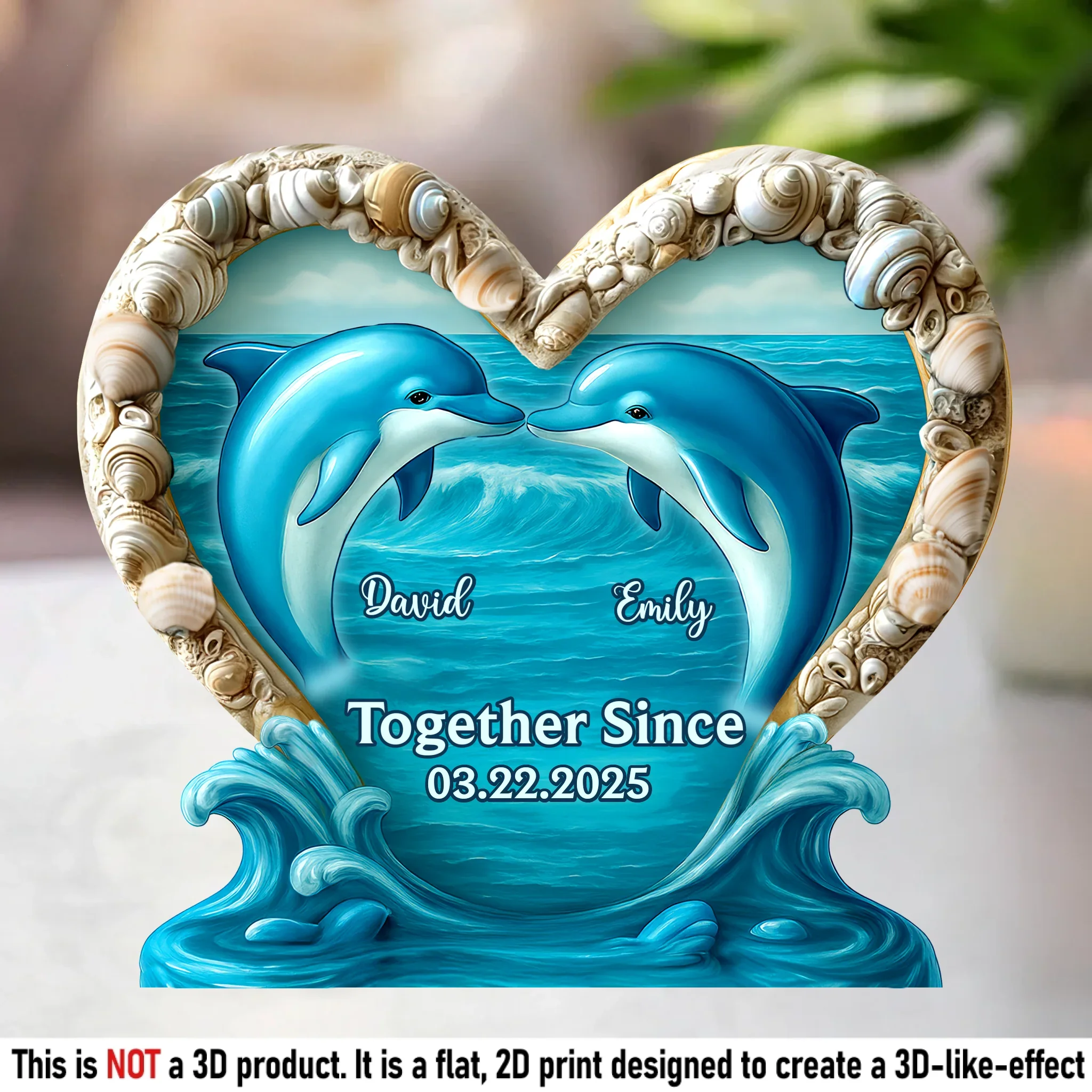 Custom Shaped Acrylic Plaque - Personalized  Anniversary Wedding Gifts For Husband And Wife, Him And Her - Deep Love, Endless Blue - Robaser