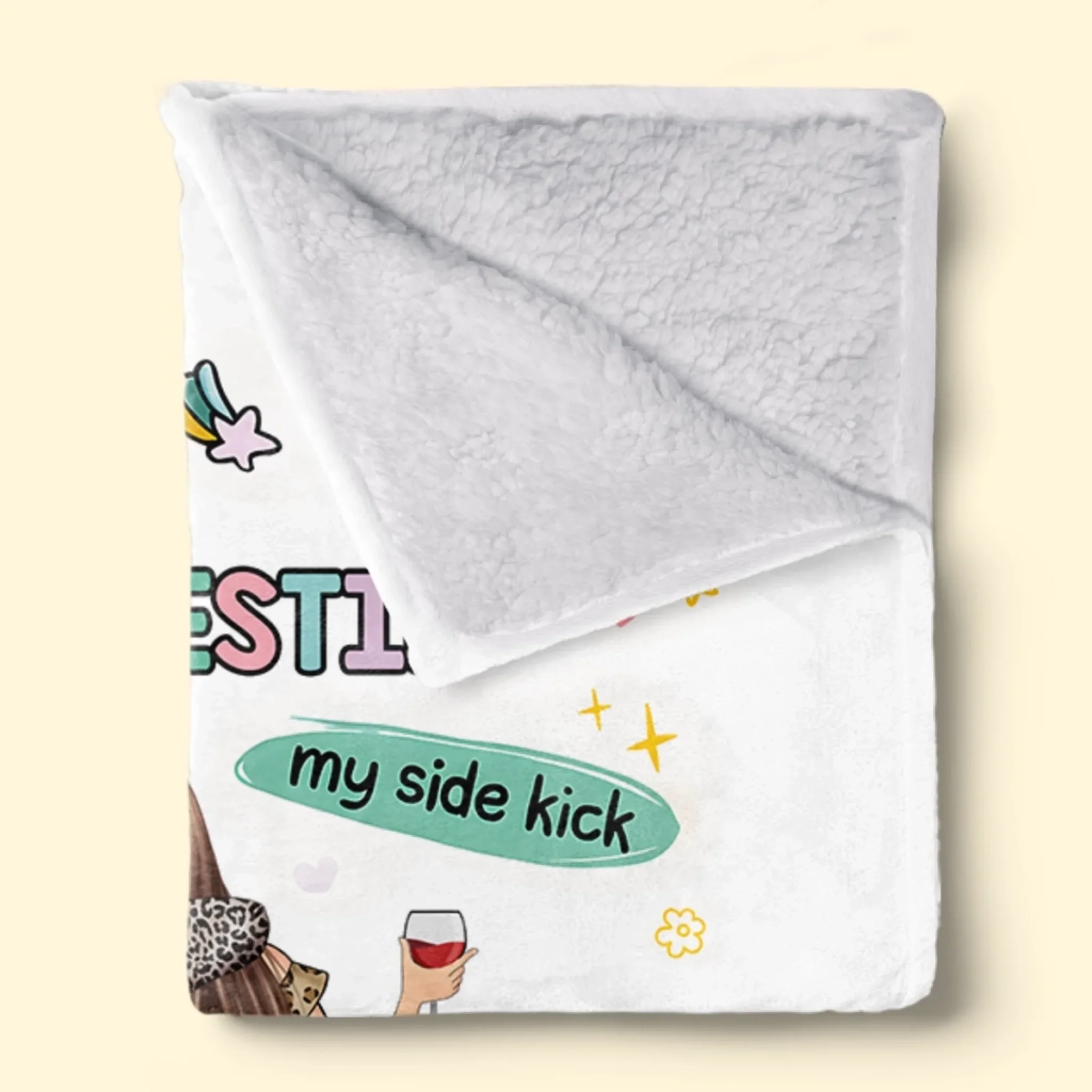 Custom Blanket - Personalized Best Friend Christmas Birthday Gifts For Women, Besties, Sisters, BFF - Besties Make Life More Fun - Robaser