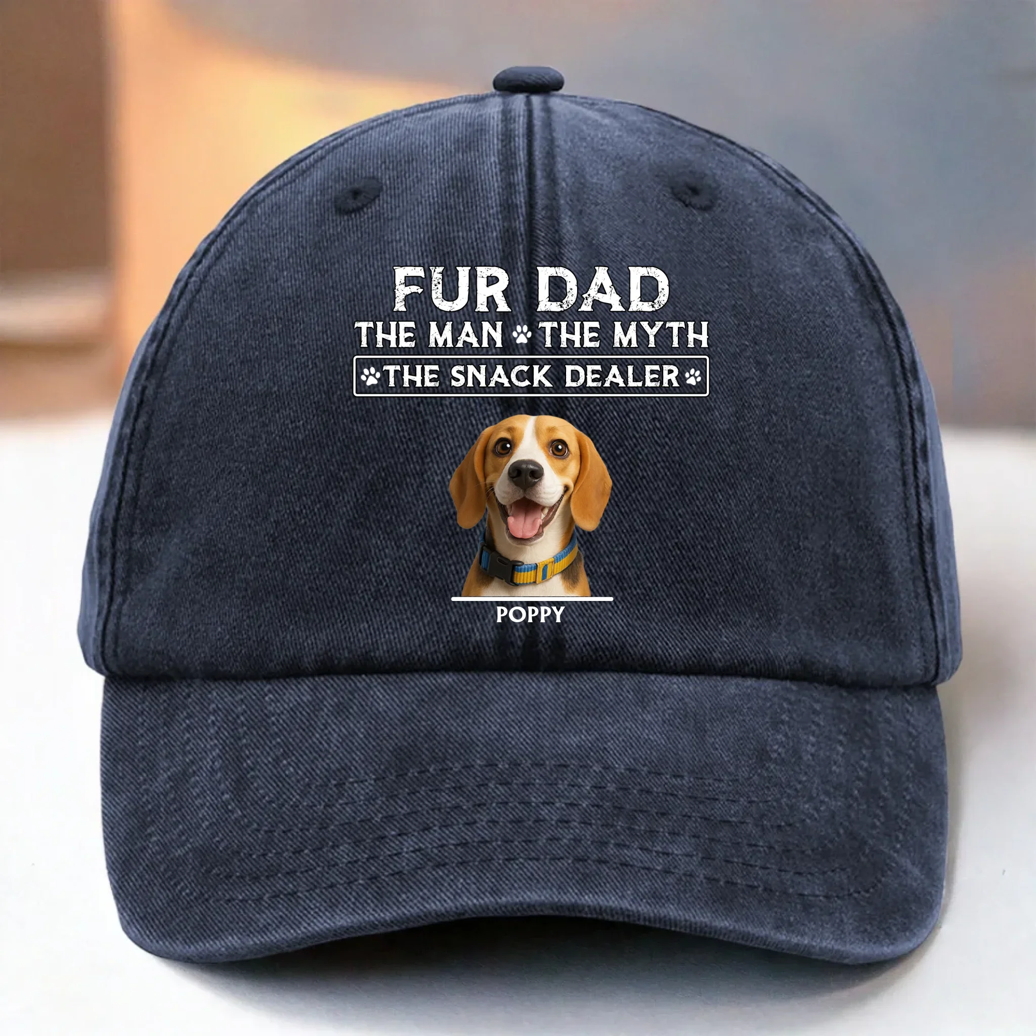 Custom Photo You Call It Spoiled, I Call It Loved - Dog & Cat Personalized Custom Vintage Washed Denim Baseball Cap - Father's Day, Gift For Dad, Pet Owners, Pet Lovers - Robaser