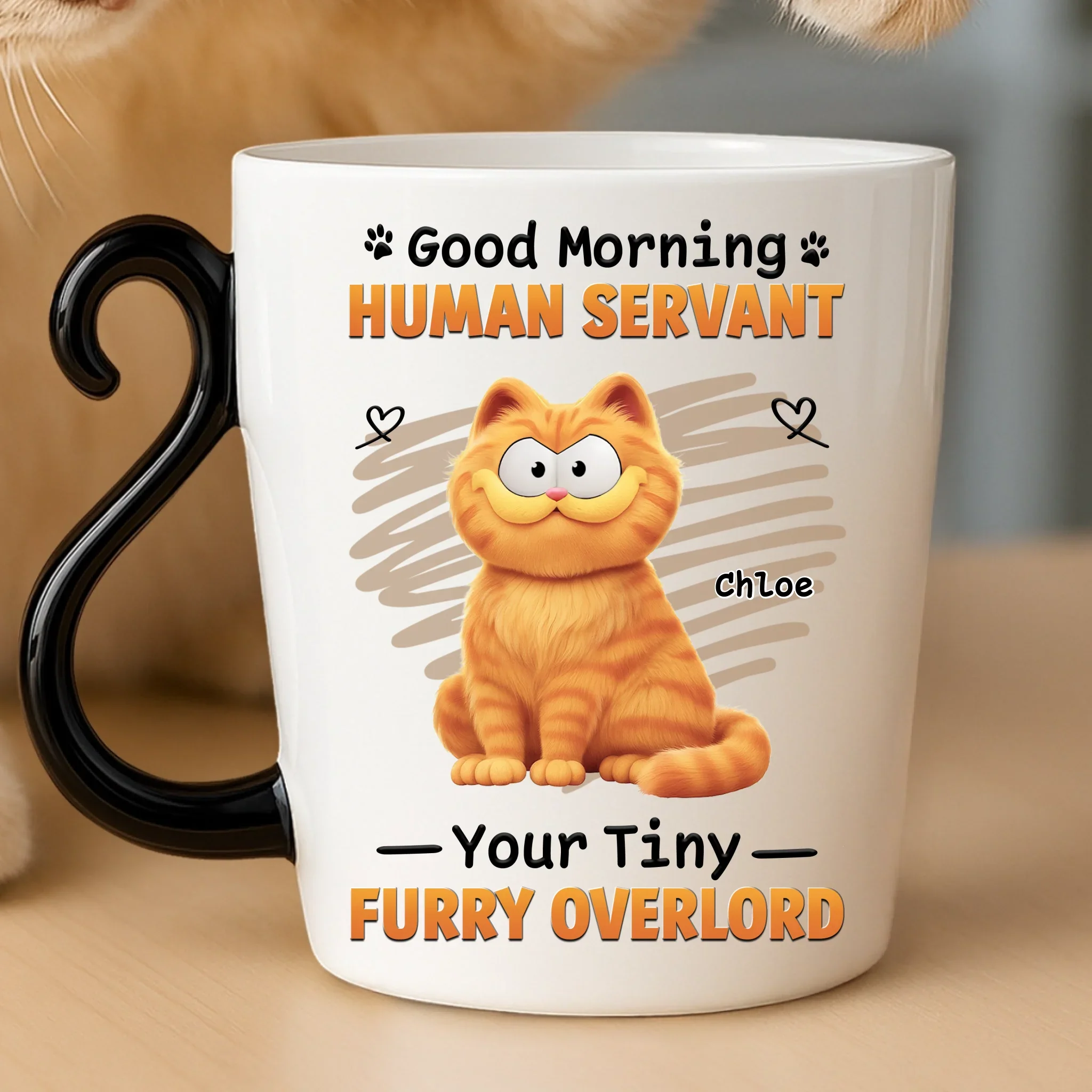 Custom 12oz Cat Handle Ceramic Mug - Personalized Birthday Gifts For Cat Lovers, Cat Mom And Dad - World  s Smallest, Fluffiest Dictator - Robaser