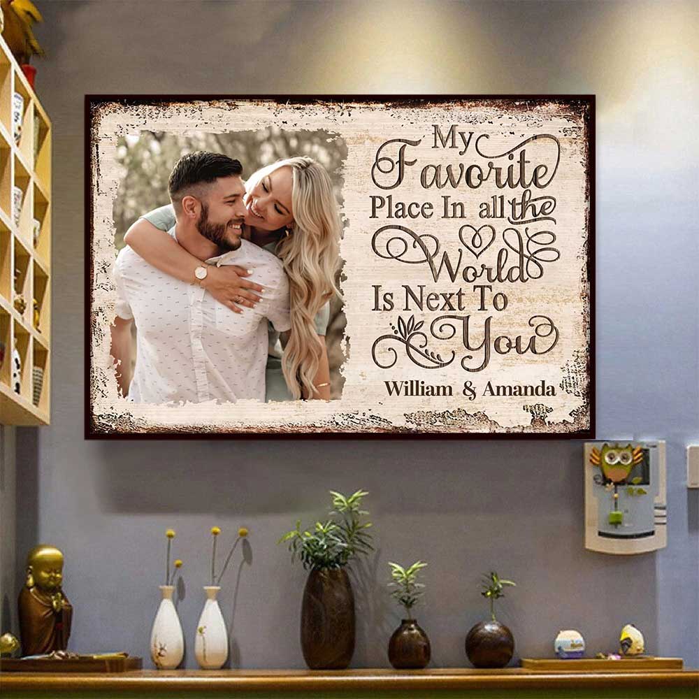 Custom Photo My Favorite Love Story Is Ours - Couple Personalized Custom Horizontal Poster - Gift For Husband Wife, Anniversary - Robaser