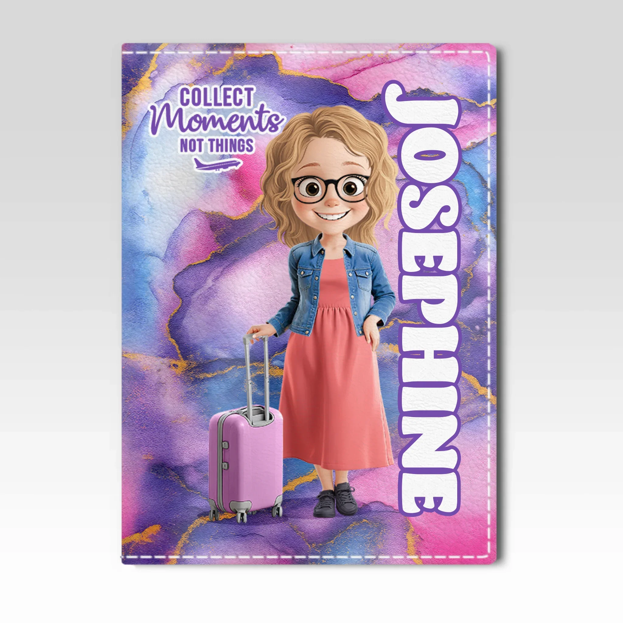 Custom Passport Cover, Passport Holder - Personalized Summer Vacation And Travel Gifts For Women, Men - Life  s Short, Book The Flight - Robaser