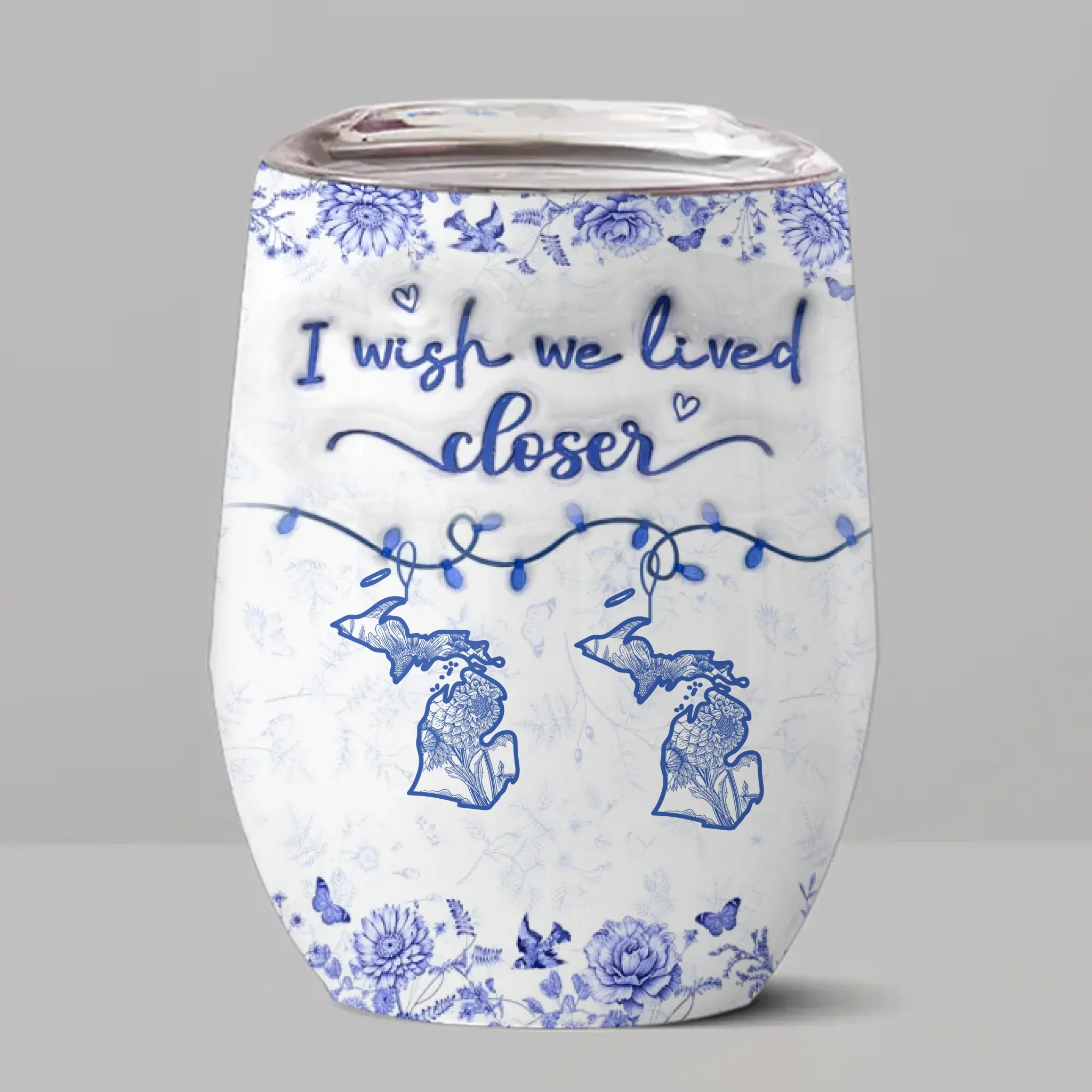 Custom Long Distance Wine Tumbler - Personalized Best Friend Birthday Gifts For Women, Besties, Sisters, BFF - Distance Means Nothing - Robaser