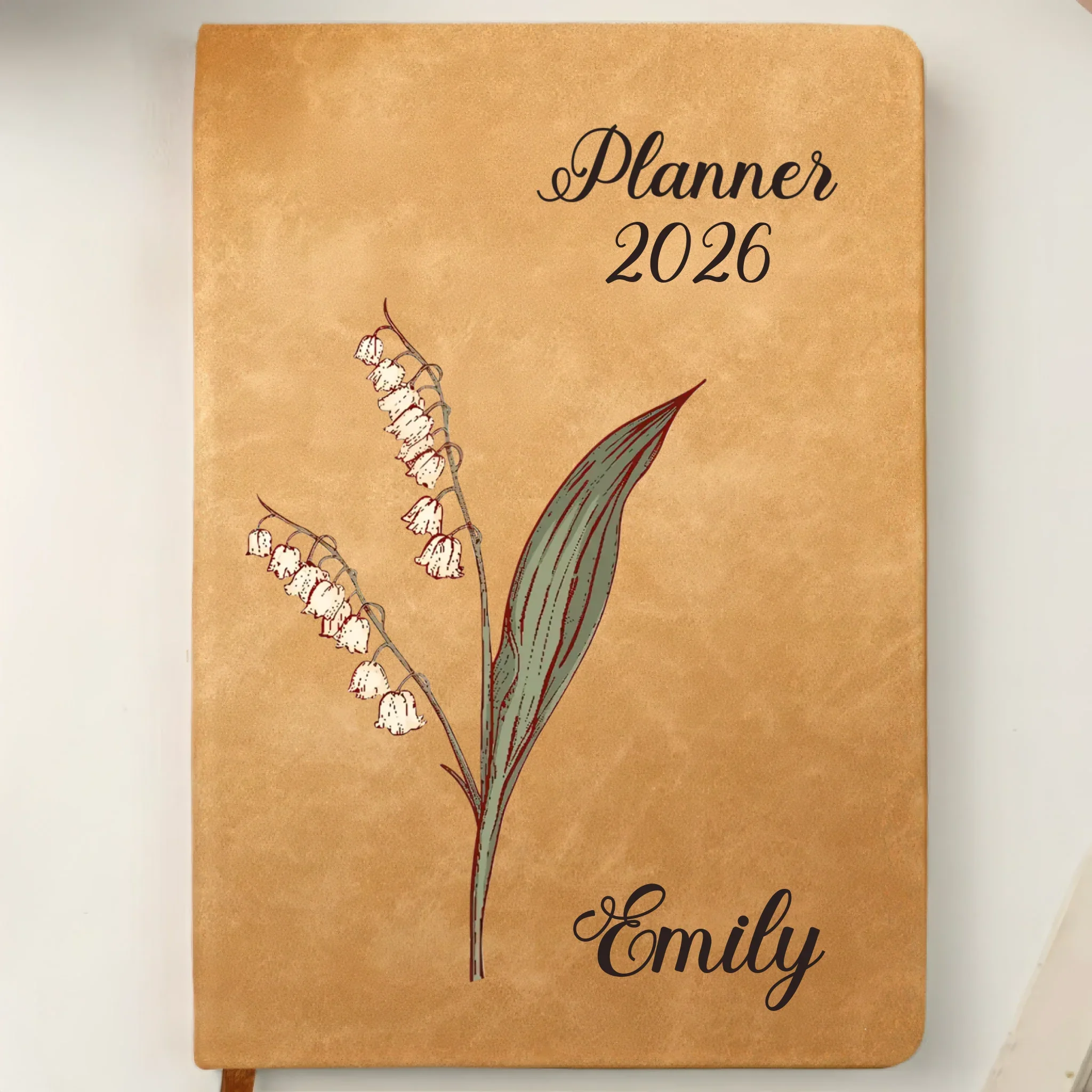 Custom Leather Writing Journal - Personalized Birthday Gifts For Besties, Sisters, BFF, Family, Yourself - Building My Tomorrow With Intention - Robaser