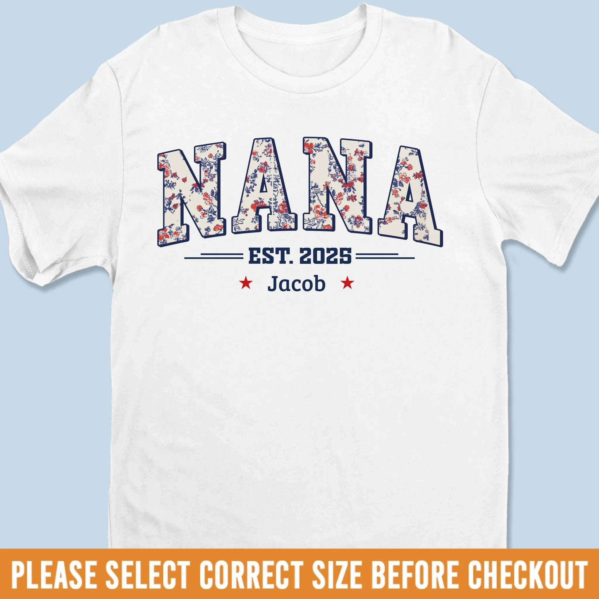 Best Nana Ever - Family Personalized Custom Unisex T-shirt, Premium T-shirt, Hoodie - 4th Of July, Gift For Mom, Grandma - Robaser