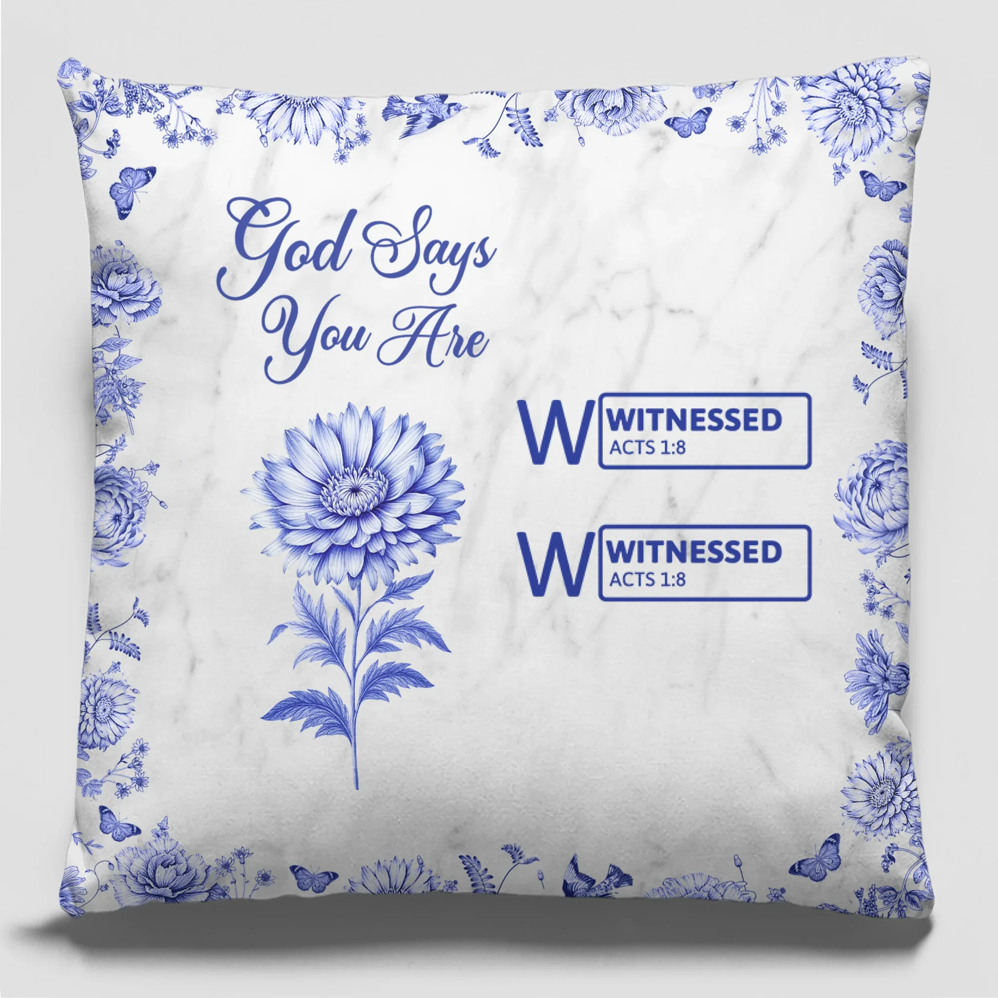 Custom Pillow - Personalized Best Friend Birthday Gifts For Women, Besties, Sisters, BFF - Blessed And Chosen - Robaser