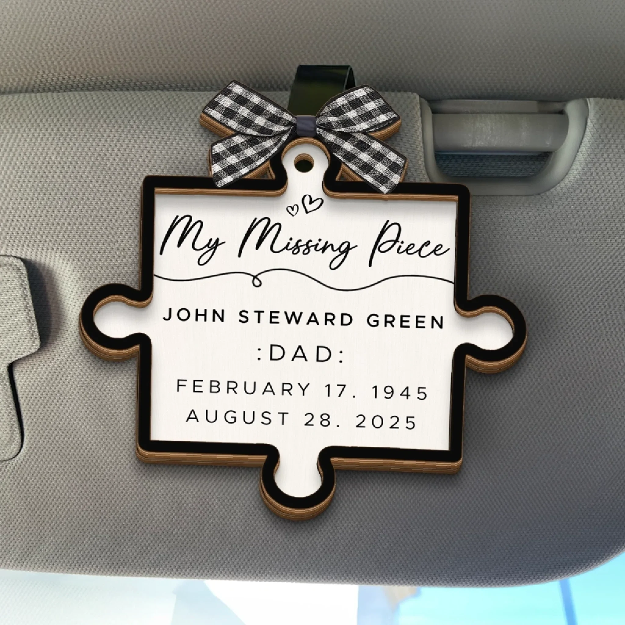 Custom Car Visor Clip - Personalized Christmas Memorial Sympathy Gifts For Loss Of Mom, Dad - Your Presence Is My Peace - Robaser