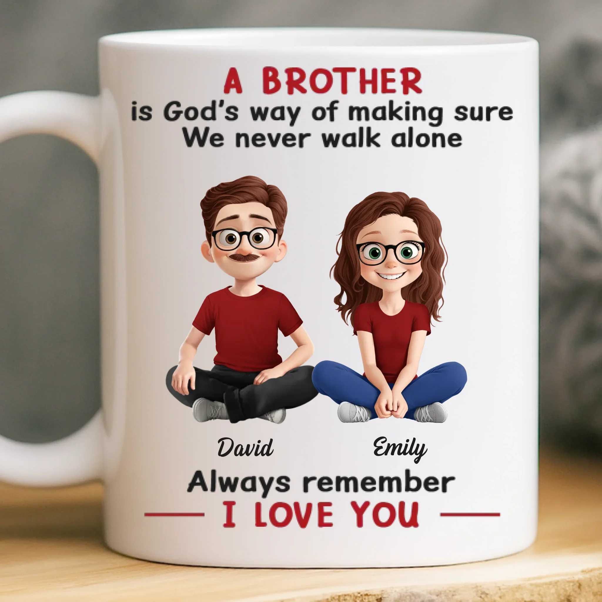 Custom Mug - Personalized Birthday Gifts For Brother, Sister - Our Family Our Joy - Robaser