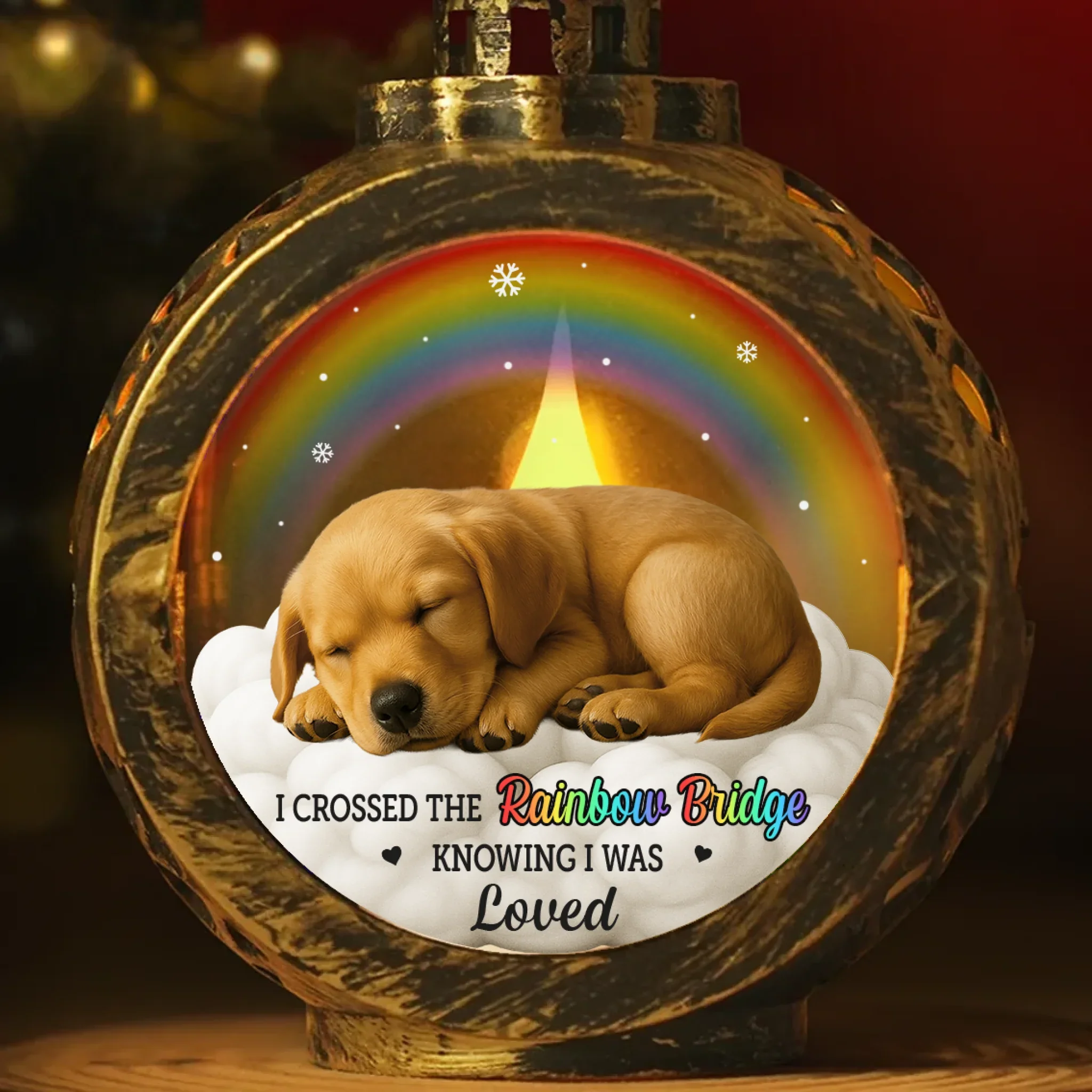 Custom Photo Candlelight Lantern Ornament - Personalized Pet Memorial Sympathy Gifts For Dogs, Cats - Until We Meet Again - Robaser