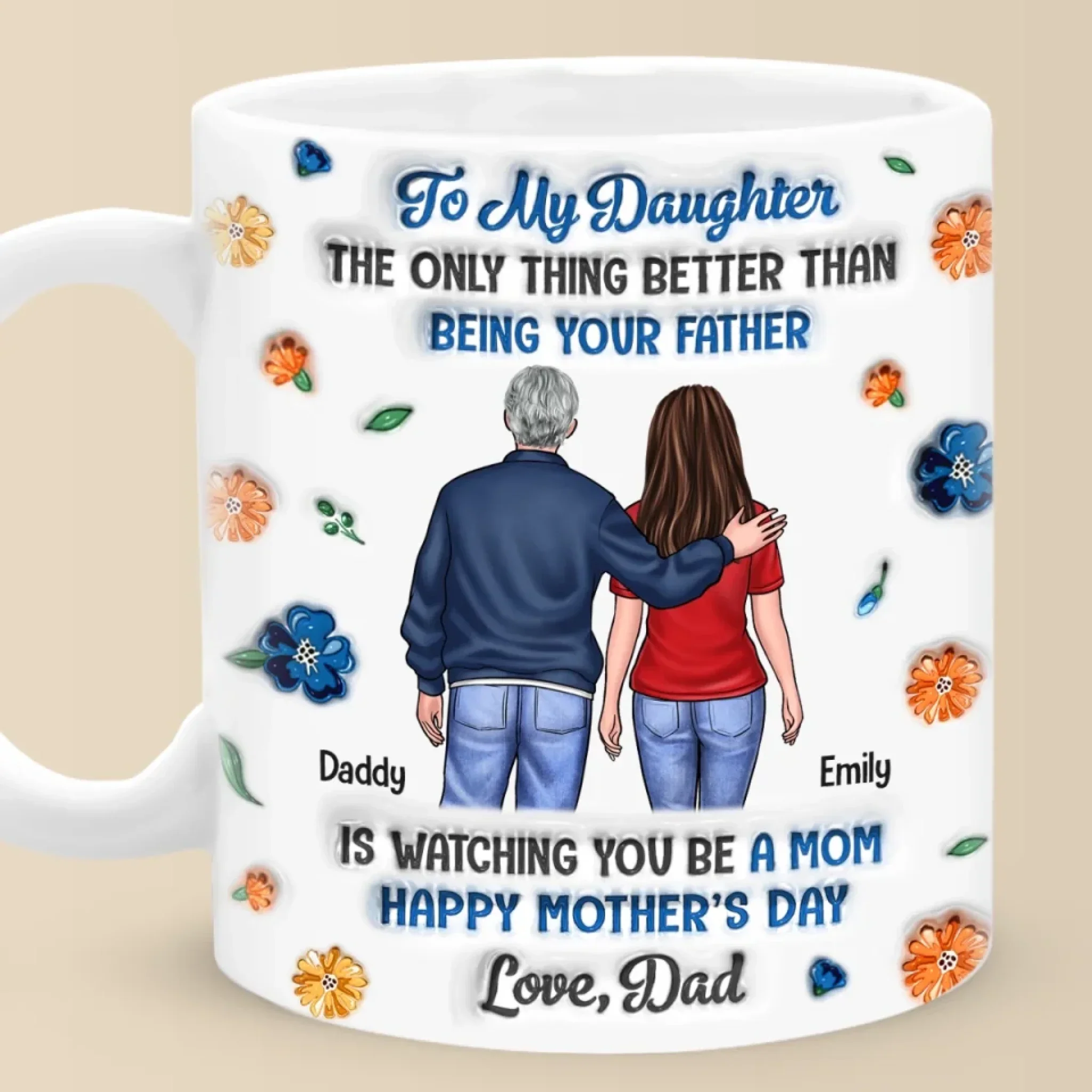 Seeing You Become A Mom Is My Greatest Joy - Family Personalized Custom 3D Inflated Effect Printed Mug - Mother's Day, Gift For Dad, Daughter - Robaser