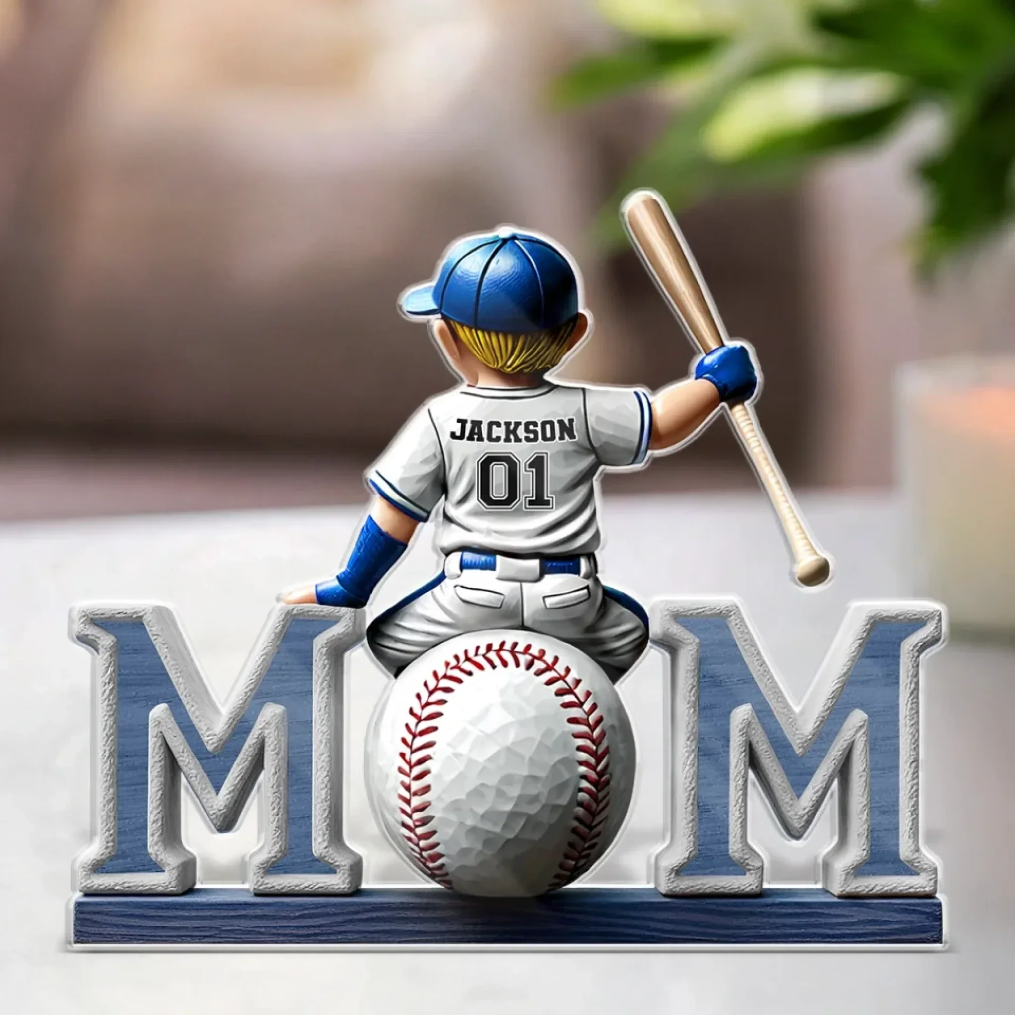 Home Run Love For Mom - Family Personalized Custom Acrylic Plaque Custom Shape - Mother's Day, House Warming Gift For Mom, Sport Lovers, Sport Players - Robaser