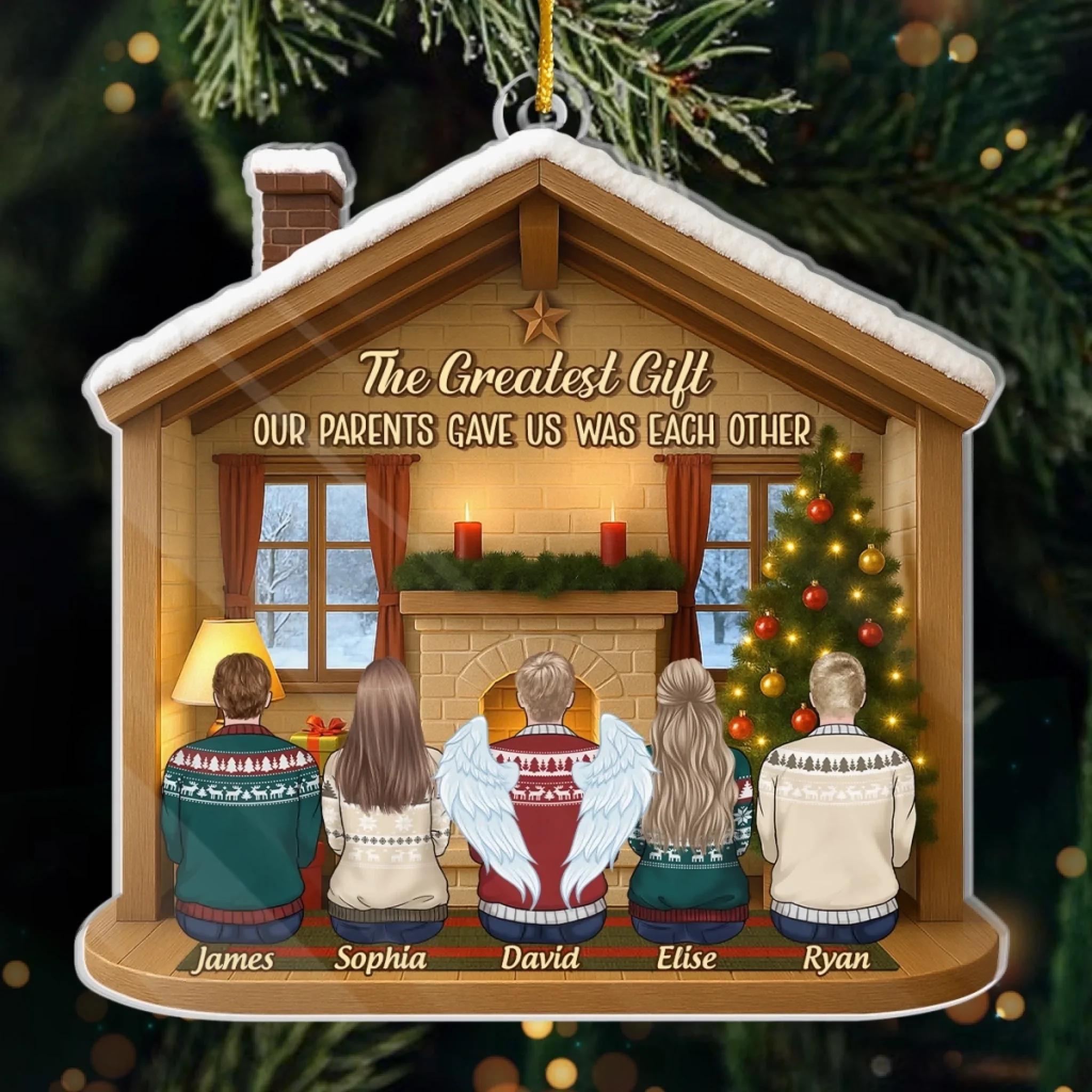 Custom Acrylic Ornament - Personalized Christmas Birthday Gifts For Brother, Sister - Side By Side Since Day One - Robaser