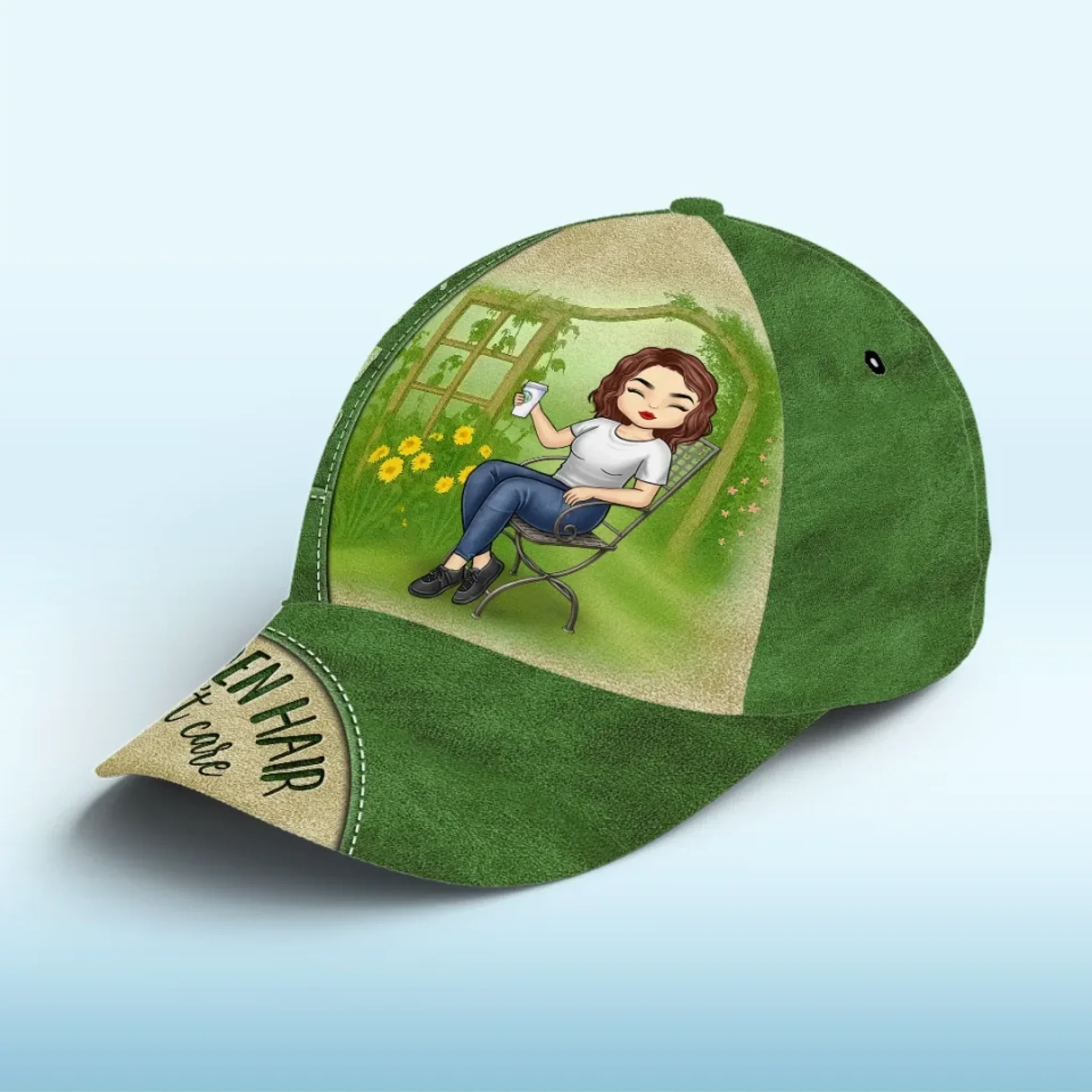 Garden Hair, Don  t Care - Family Personalized Custom Hat, All Over Print Classic Cap -  Gift For Yourself, Best Friends, Siblings, Family Members, Gardening Lovers - Robaser