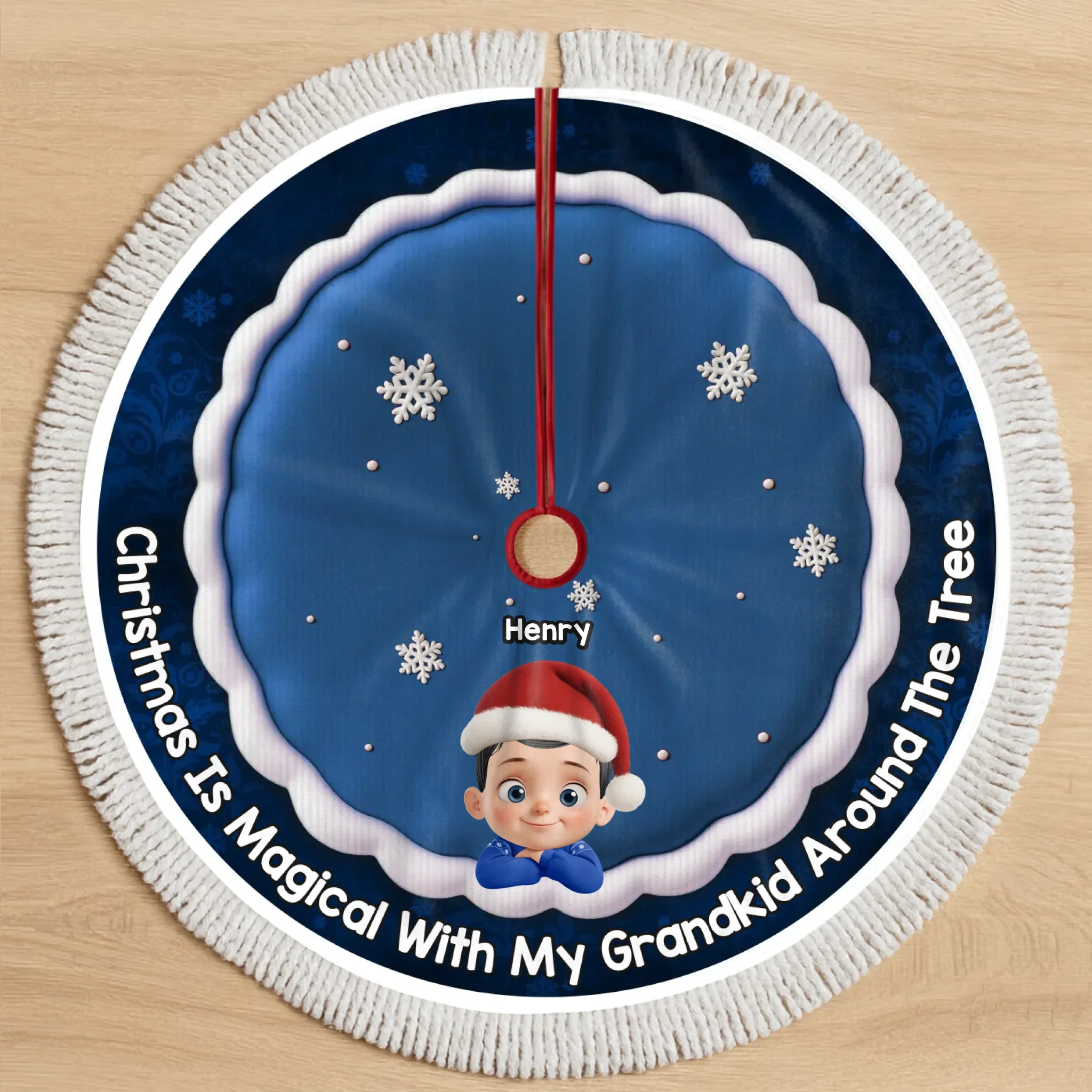 Custom Tree Skirt - Personalized Christmas Birthday Gifts For Grandma, Grandpa, Grandparents - Together We Make Christmas Bright - Robaser