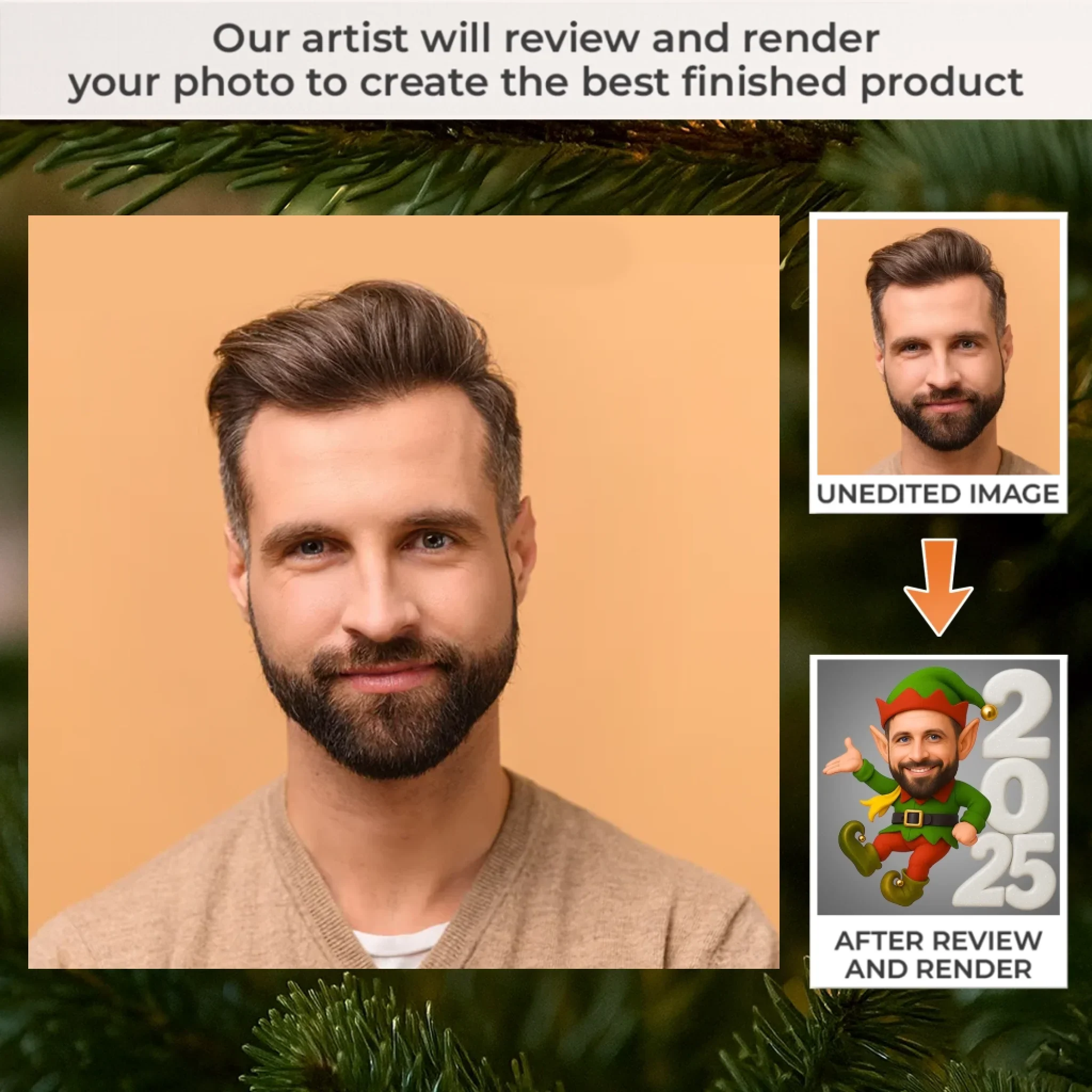 Custom Photo Acrylic Ornament - Personalized  Christmas Birthday Gifts For Mom, Dad, Kids - Catch Me Jingling All The Way - Robaser