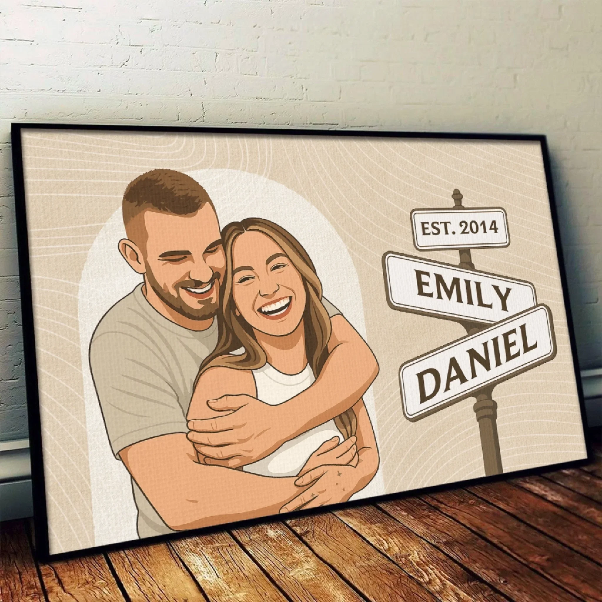 Custom Photo One Love, One Story, Always Us - Couple Personalized Custom Horizontal Poster - Gift For Husband Wife, Anniversary - Robaser