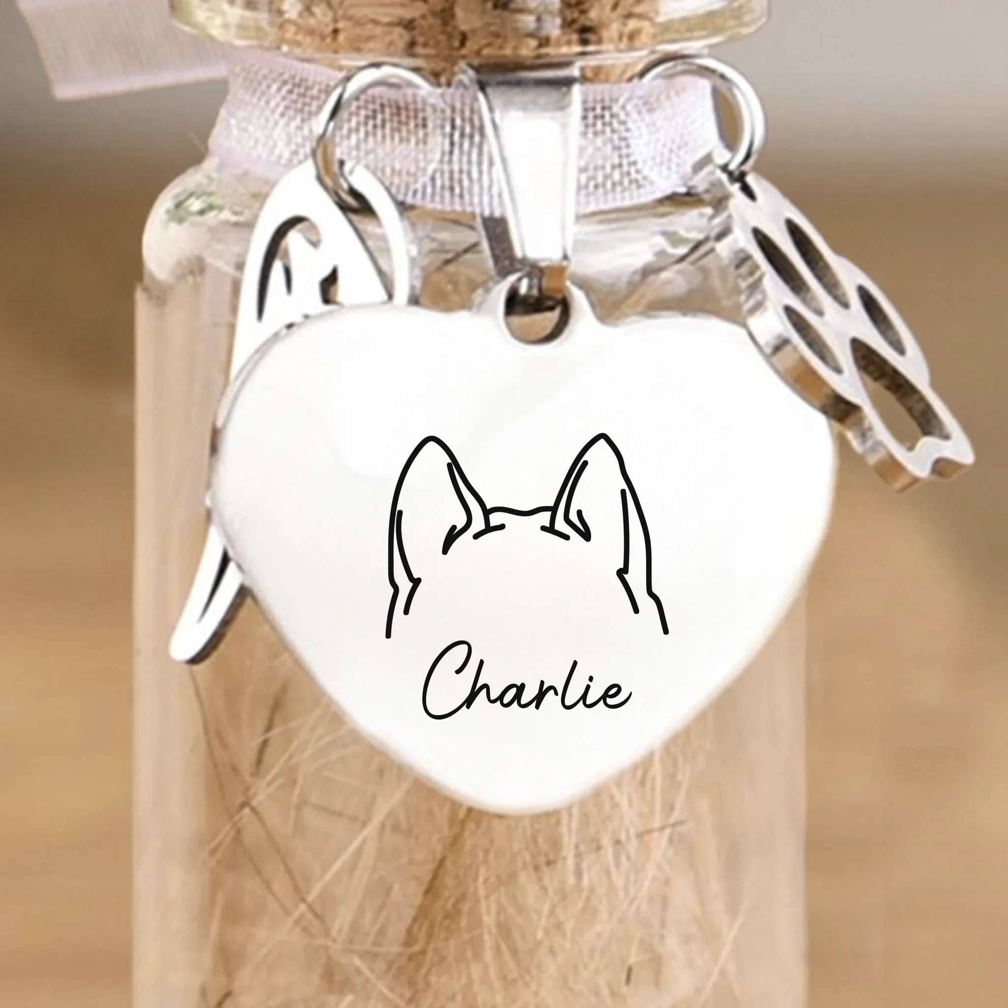 Custom Pet Fur Keepsake Jar - Personalized Pet Memorial Sympathy Gifts For Dogs, Cats - Gone But Not Forgotten - Robaser