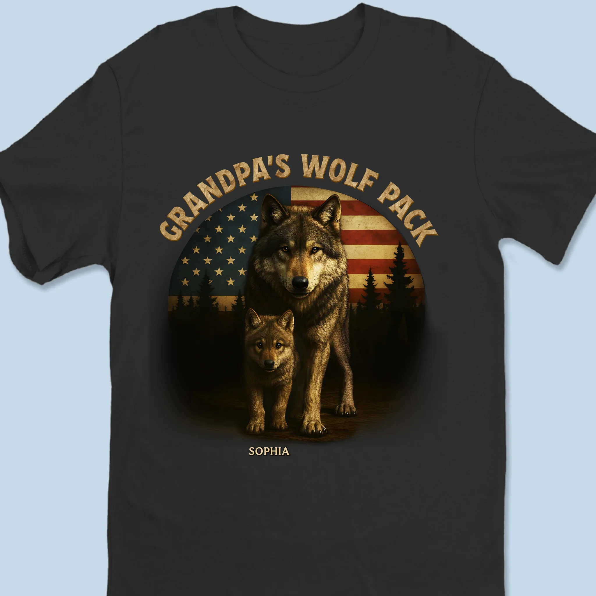 Pack Strong, Papa Stronger - Family Personalized Custom Unisex T-shirt, Premium T-shirt, Hoodie - Father's Day, Gift For Dad, Grandpa - Robaser