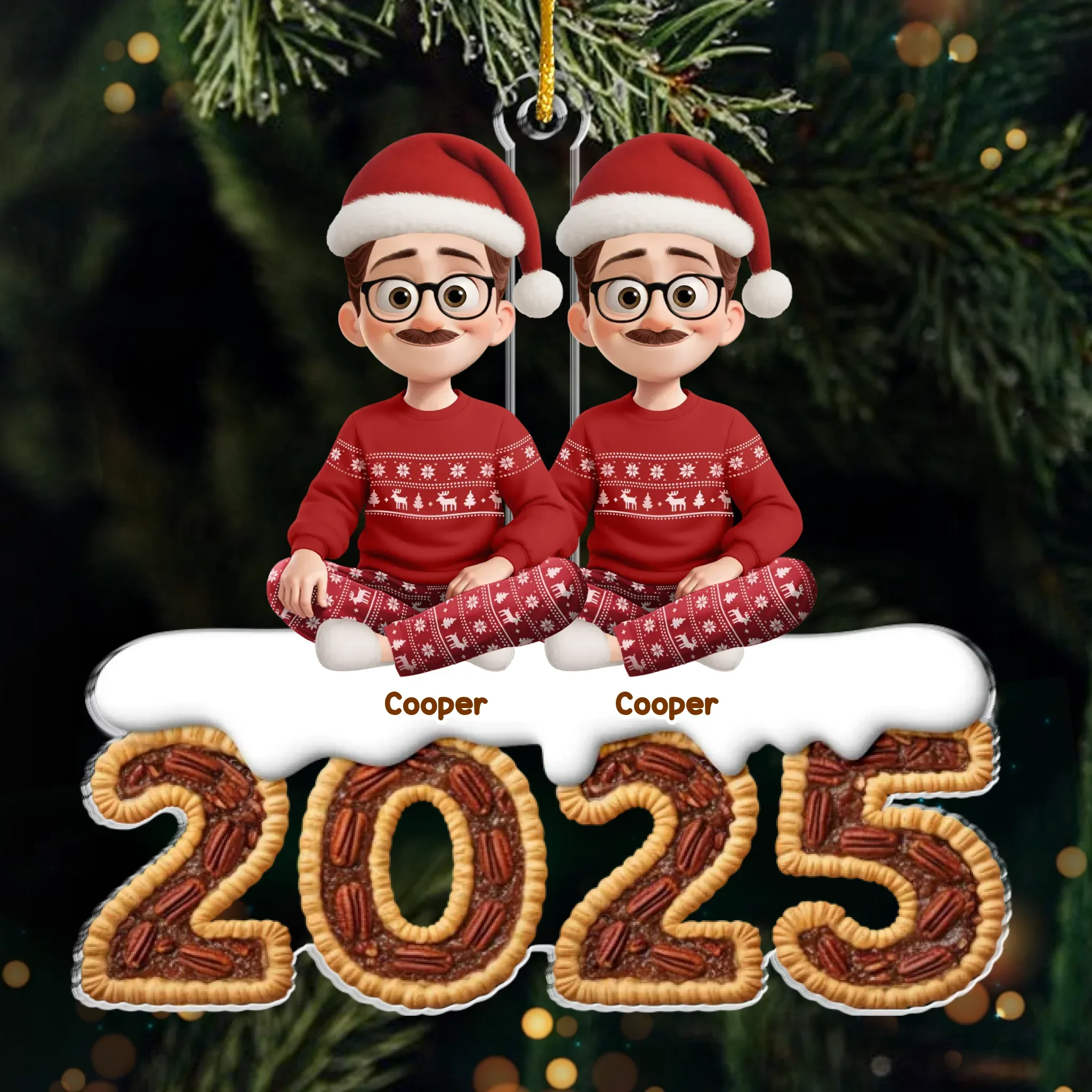 Custom Acrylic Ornament - Personalized Christmas Birthday Gifts For Family, Dog Cat Lovers - Our Family Our Furry Joy - Robaser