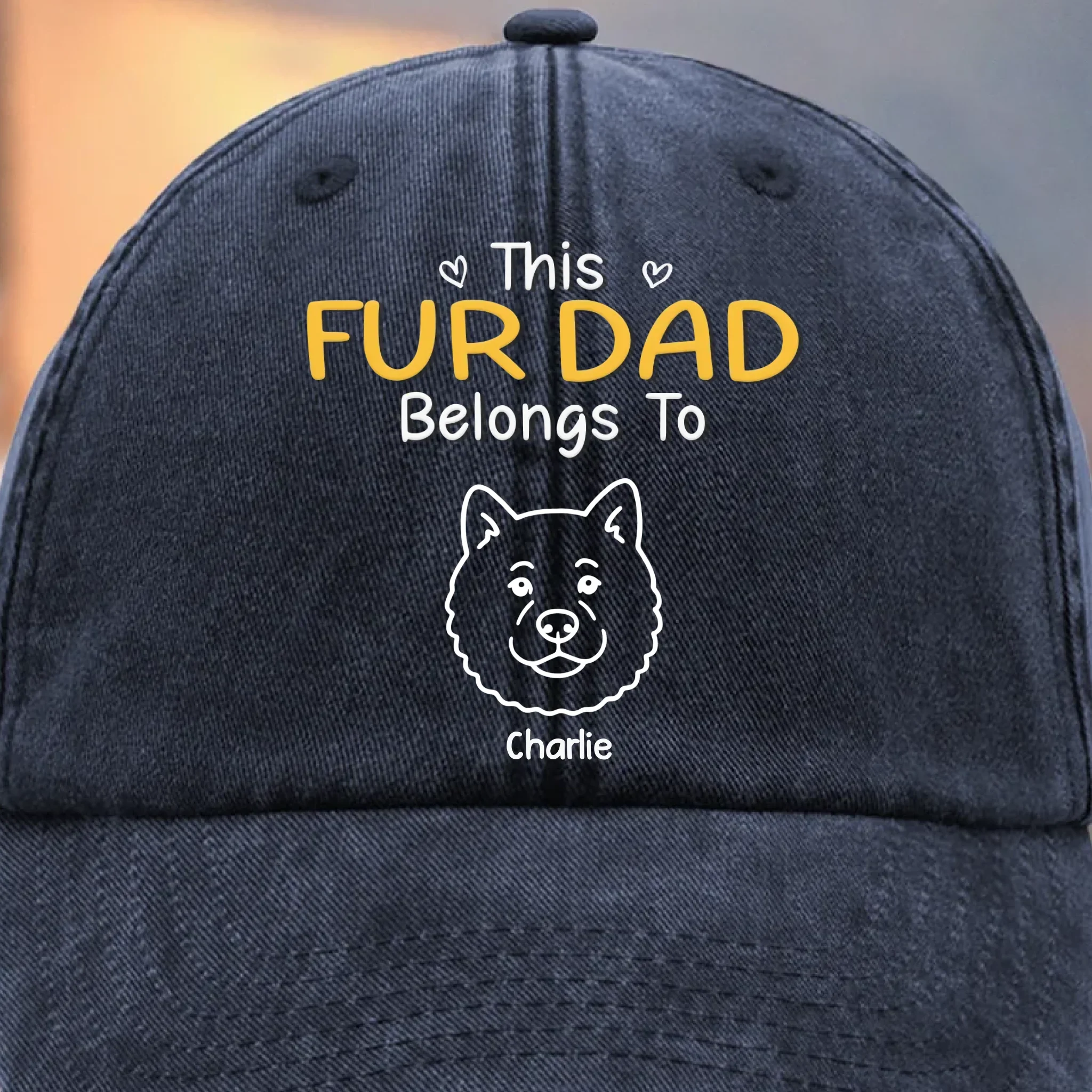 Custom Vintage Washed Denim Baseball Cap - Personalized Christmas Birthday Gifts For Dog Cat Lovers, Dog Dad And Mom, Cat Owners - Proud Father Of Fur Legends - Robaser