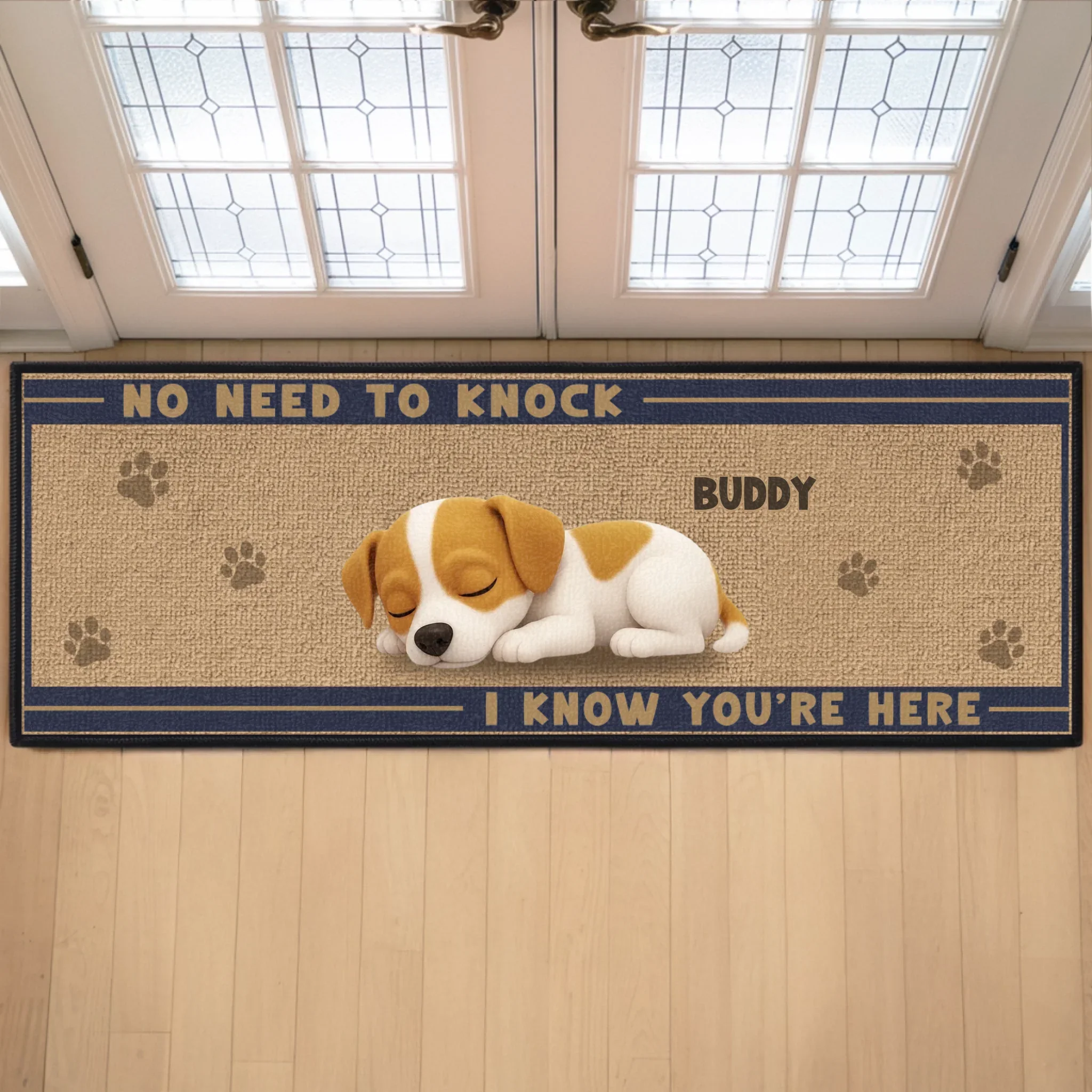 Custom Runner Rug - Personalized Birthday Gifts For Dog Lovers, Dog Dad And Mom - Shh   Happy Pets Napping - Robaser