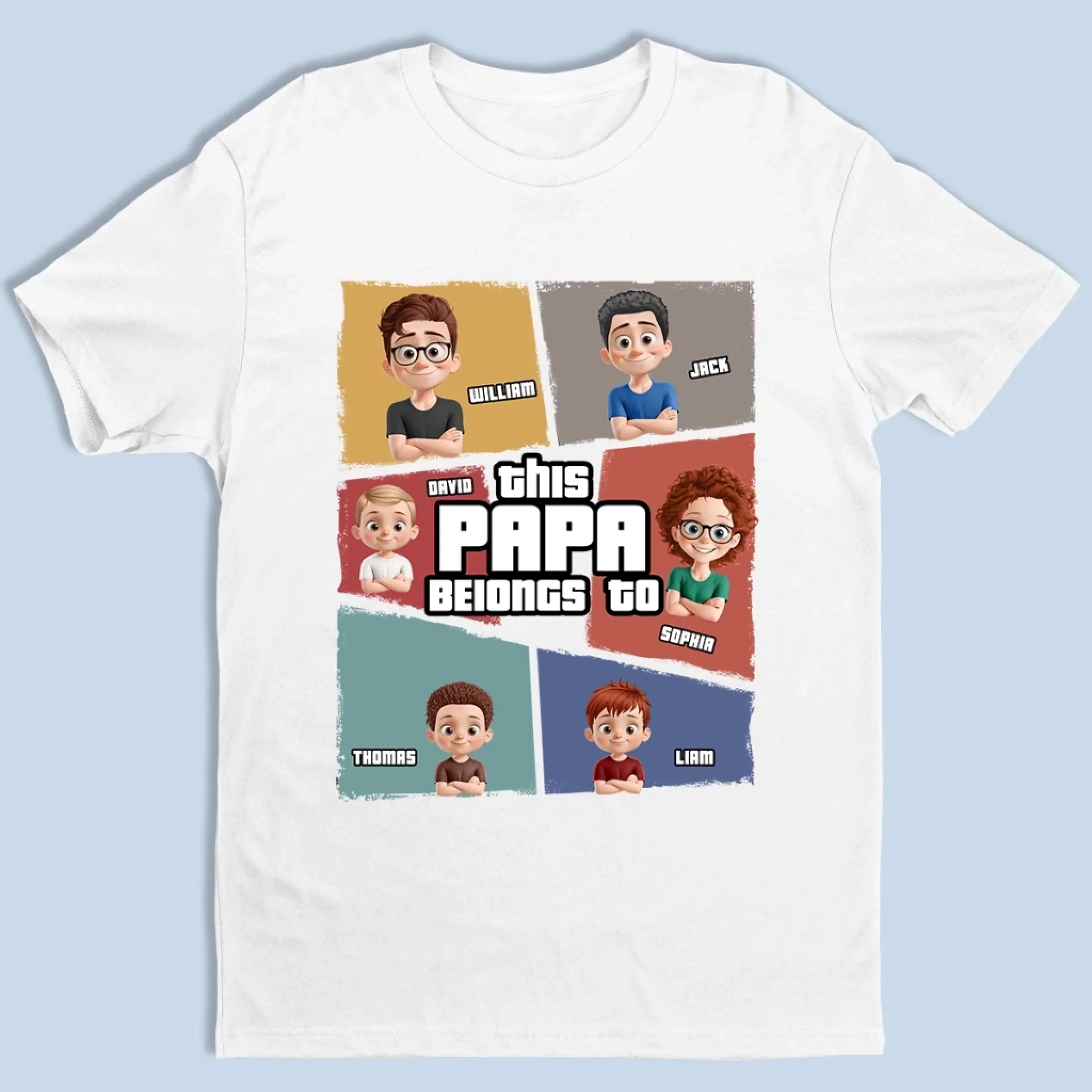 The Reason Papa Smiles - Family Personalized Custom Unisex T-shirt, Premium T-shirt, Hoodie -  Father's Day, Gift For Dad, Grandpa - Robaser