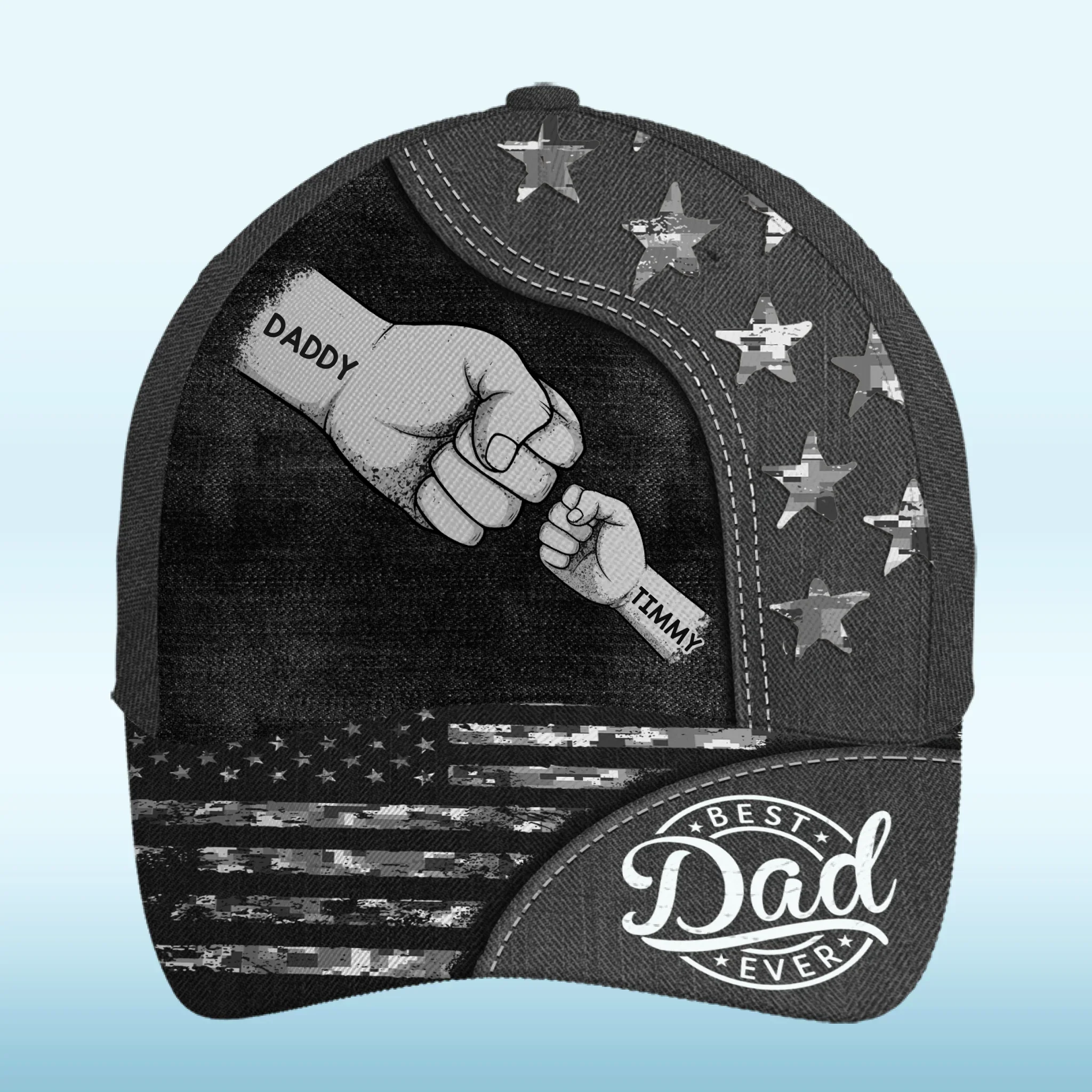 Together We Stand, Fist By Fist - Family Personalized Custom Hat, All Over Print Classic Cap - Father's Day, Gift For Dad, Grandpa - Robaser