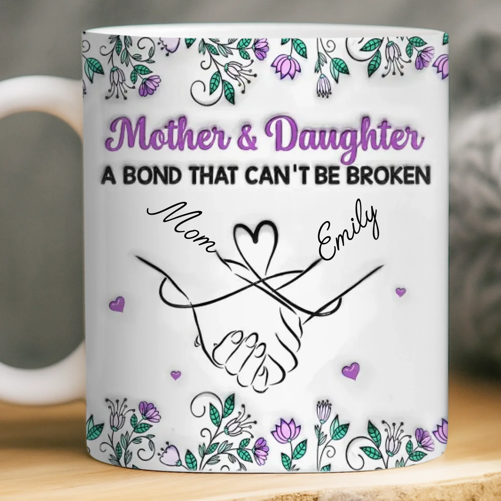 Custom Mug - Personalized Birthday Gifts For Mom, Daughter - Love Passed From Heart To Heart - Robaser