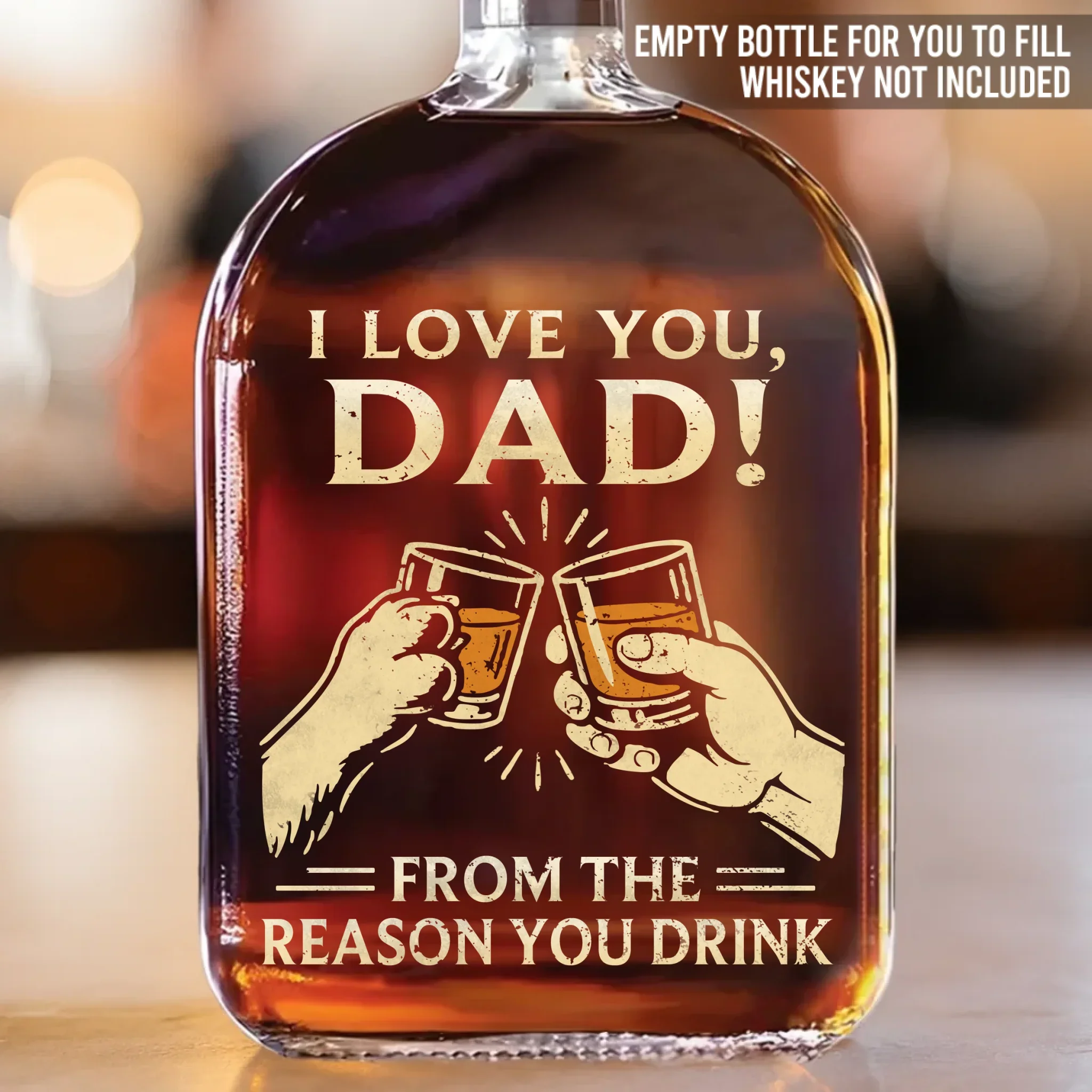 Cheers To The Chaos I Bring - Dog & Cat Whiskey Bottle - Gift For Pet Owners, Pet Lovers - Robaser