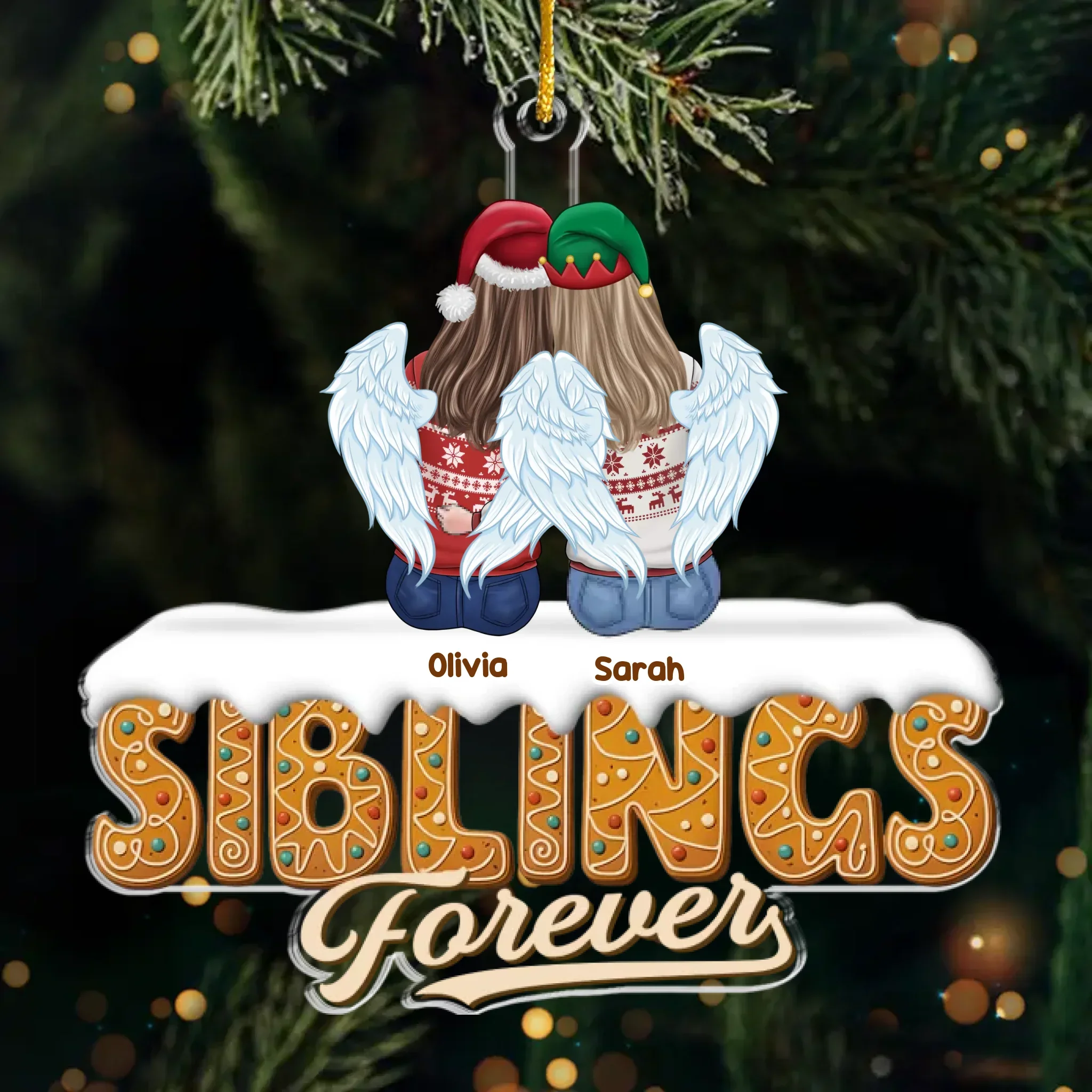 Custom Acrylic Ornament - Personalized Christmas Birthday Gifts For Brother, Sister - You Keep Me Grounded - Robaser