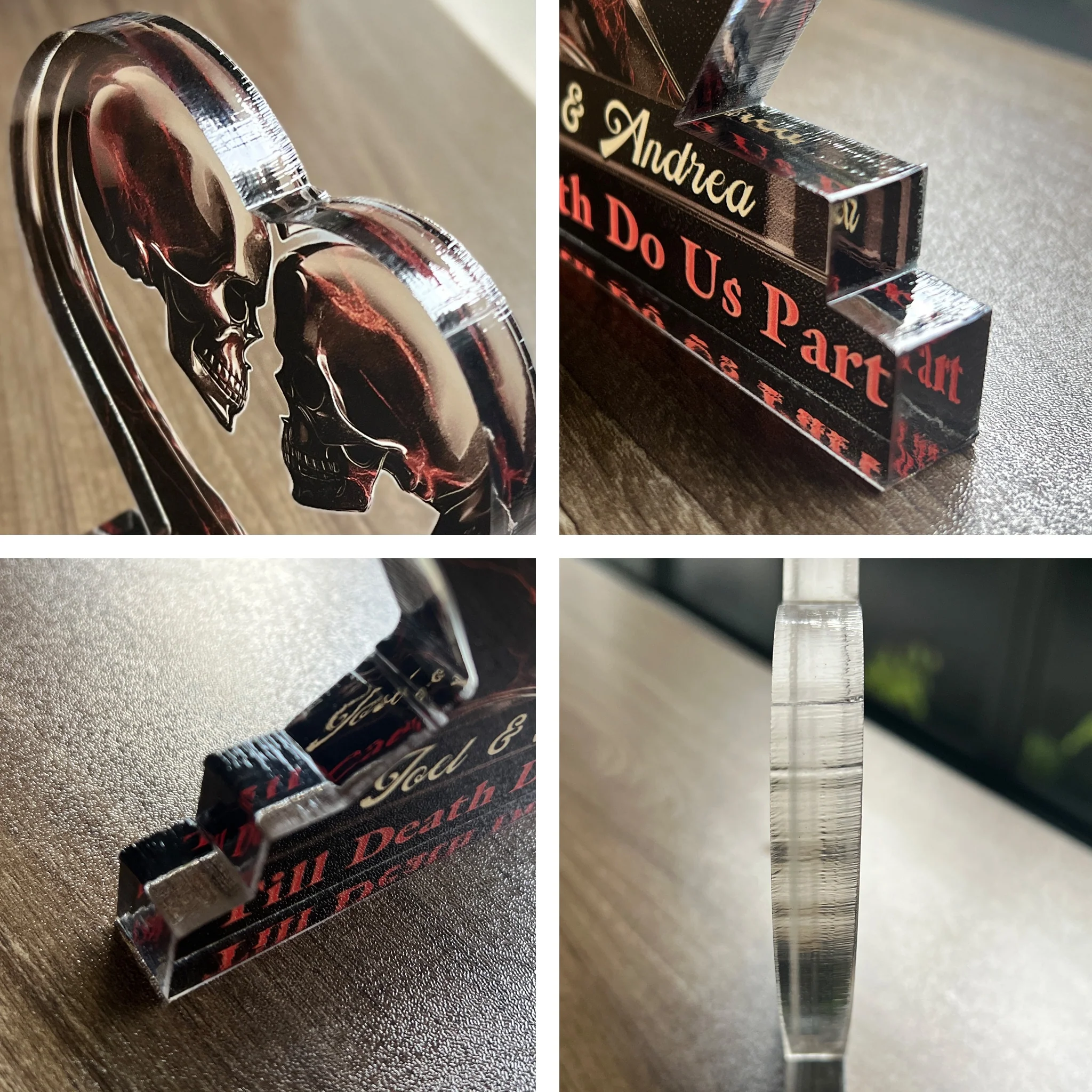 Custom Acrylic Plaque - Personalized Anniversary Wedding Gifts For Husband And Wife, Him And Her - Love Outlasts Time - Robaser