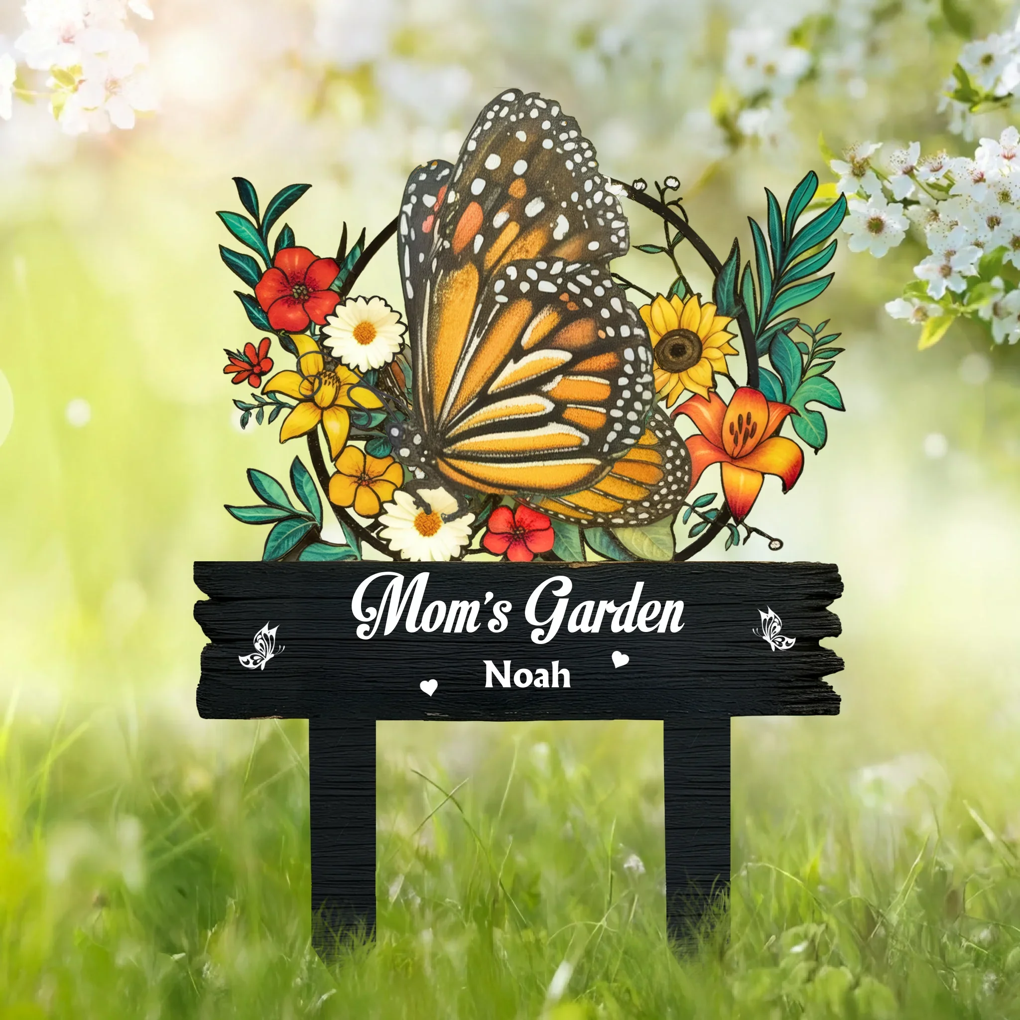 Custom Metal Garden Stake - Personalized Birthday Gifts For Mom, Grandma - Where Love And Flowers Grow - Robaser