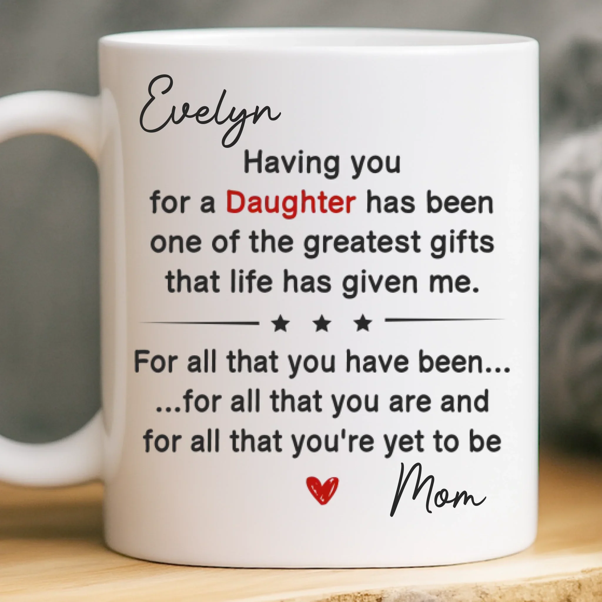 Custom Mug - Personalized Birthday Gifts For Mom, Dad, Son, Daughter - My Heart Walks With You Always - Robaser
