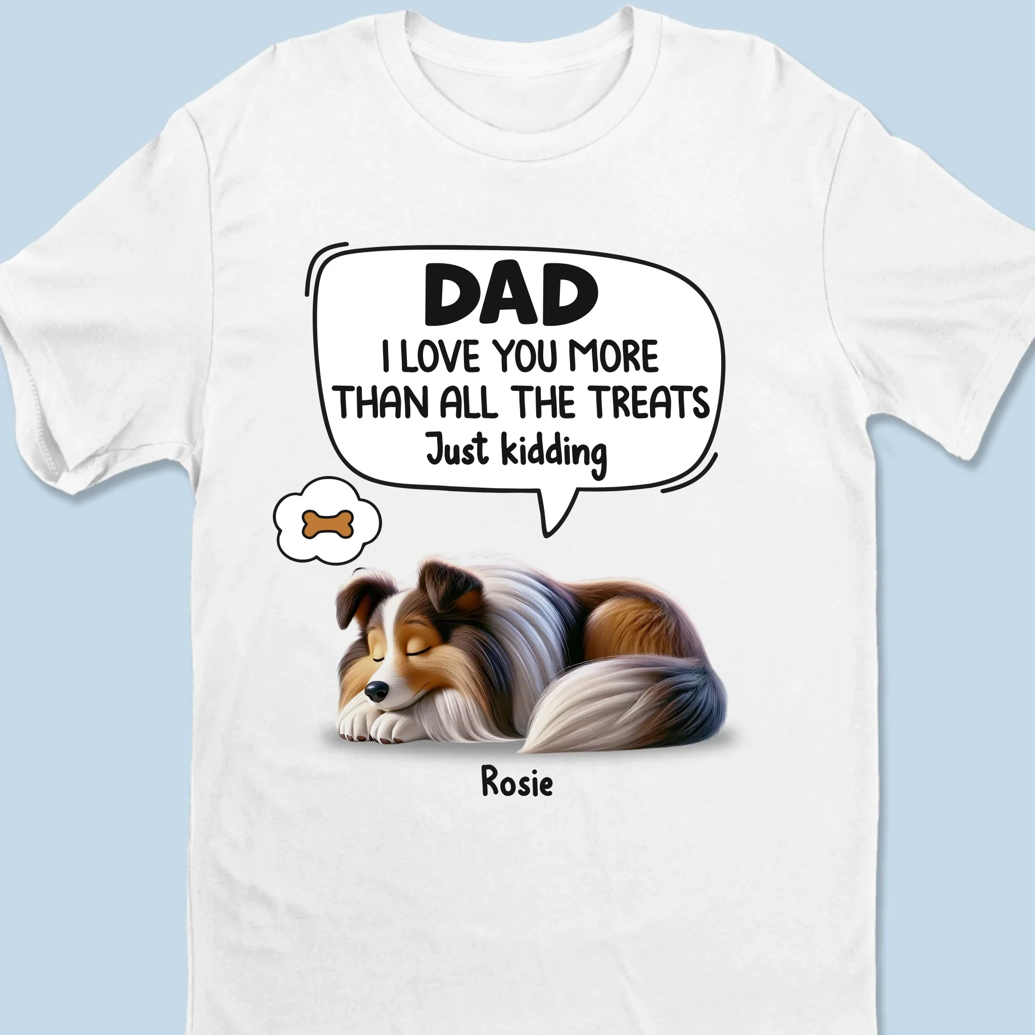 I Love You Almost As Much As I Love Snacks - Dog Personalized Custom Unisex T-shirt, Premium T-shirt, Hoodie - Father's Day,  Gift For Dad, Pet Owners, Pet Lovers - Robaser