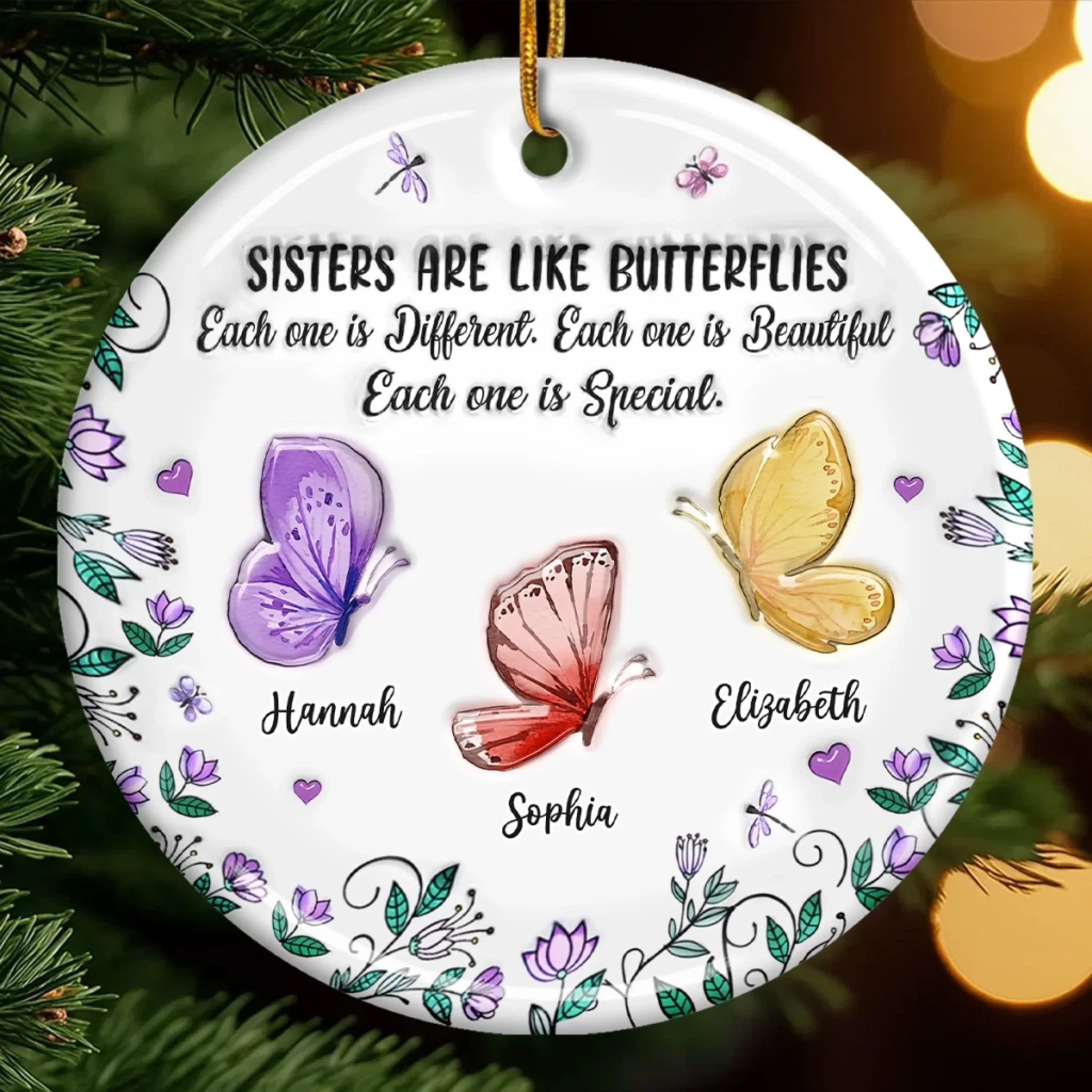 Custom Ceramic Ornament - Personalized Best Friend Christmas Birthday Gifts For Women, Besties, Sisters, BFF - Unbreakable Us - Robaser