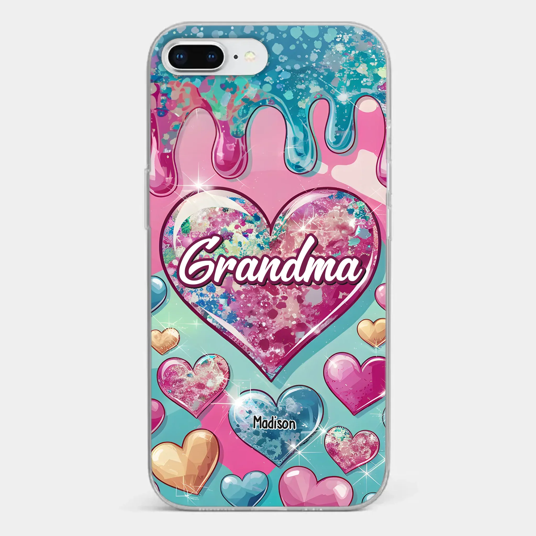 A Grandmother  s Heart Holds Forever Love - Family Personalized Custom 3D Inflated Effect Printed Clear Phone Case - Gift For Mom, Grandma - Robaser