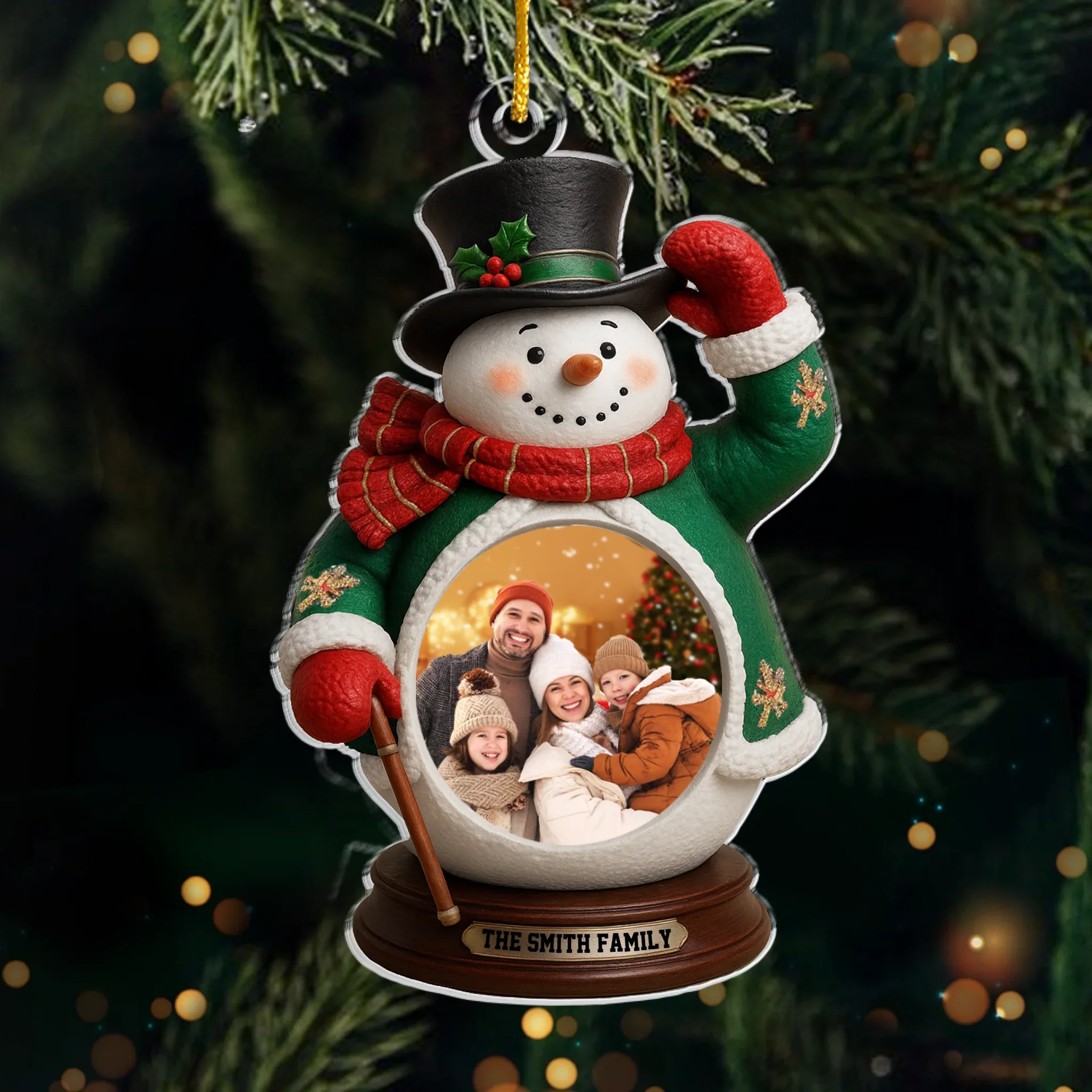 Custom Photo Acrylic Ornament - Personalized Christmas Birthday Gifts For Mom, Dad, Kids - Snow Much Love Inside - Robaser