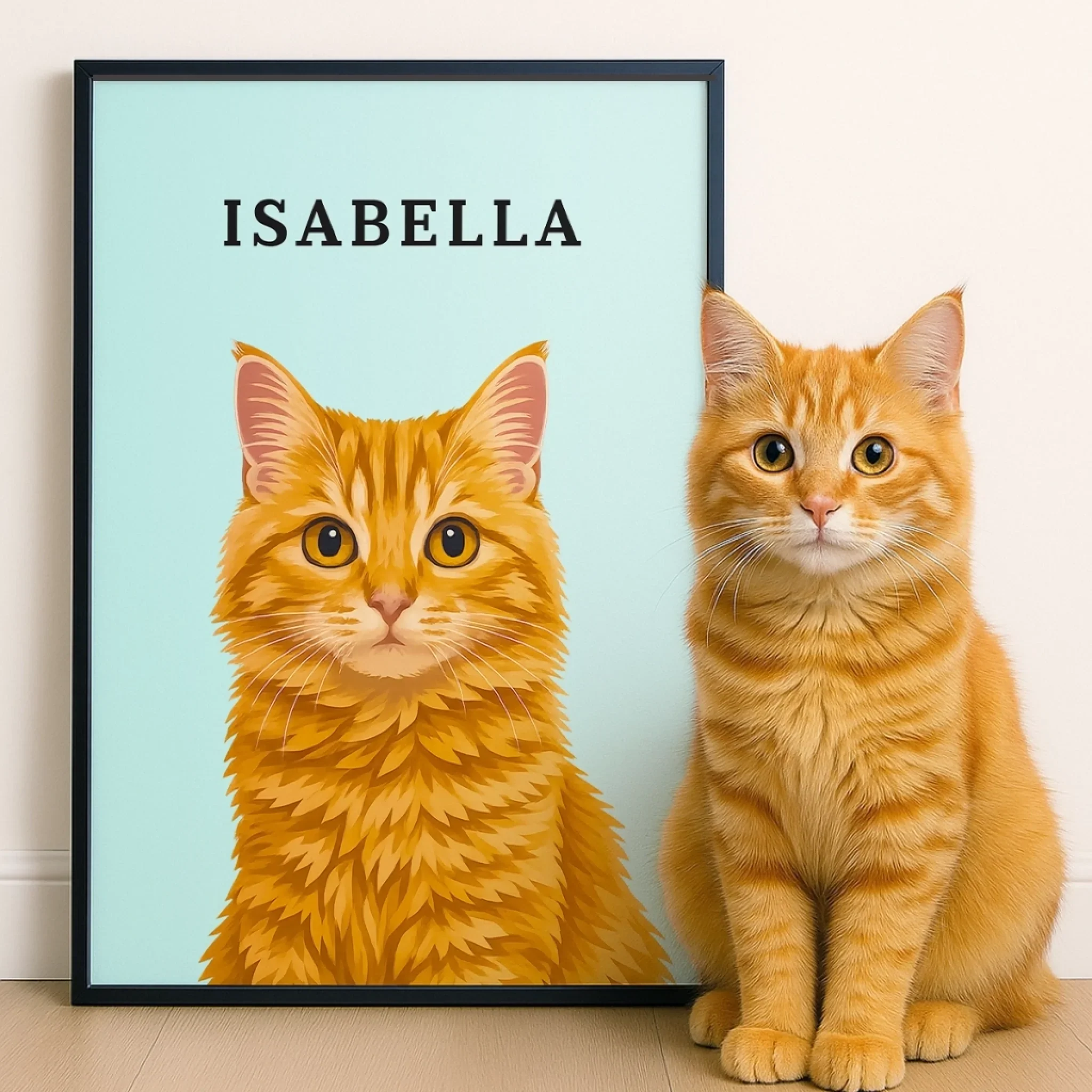 Custom Photo Vertical Poster - Personalized Pet Memorial Sympathy Gifts For Dogs, Cats - My Hooman Loves Me This Much - Robaser