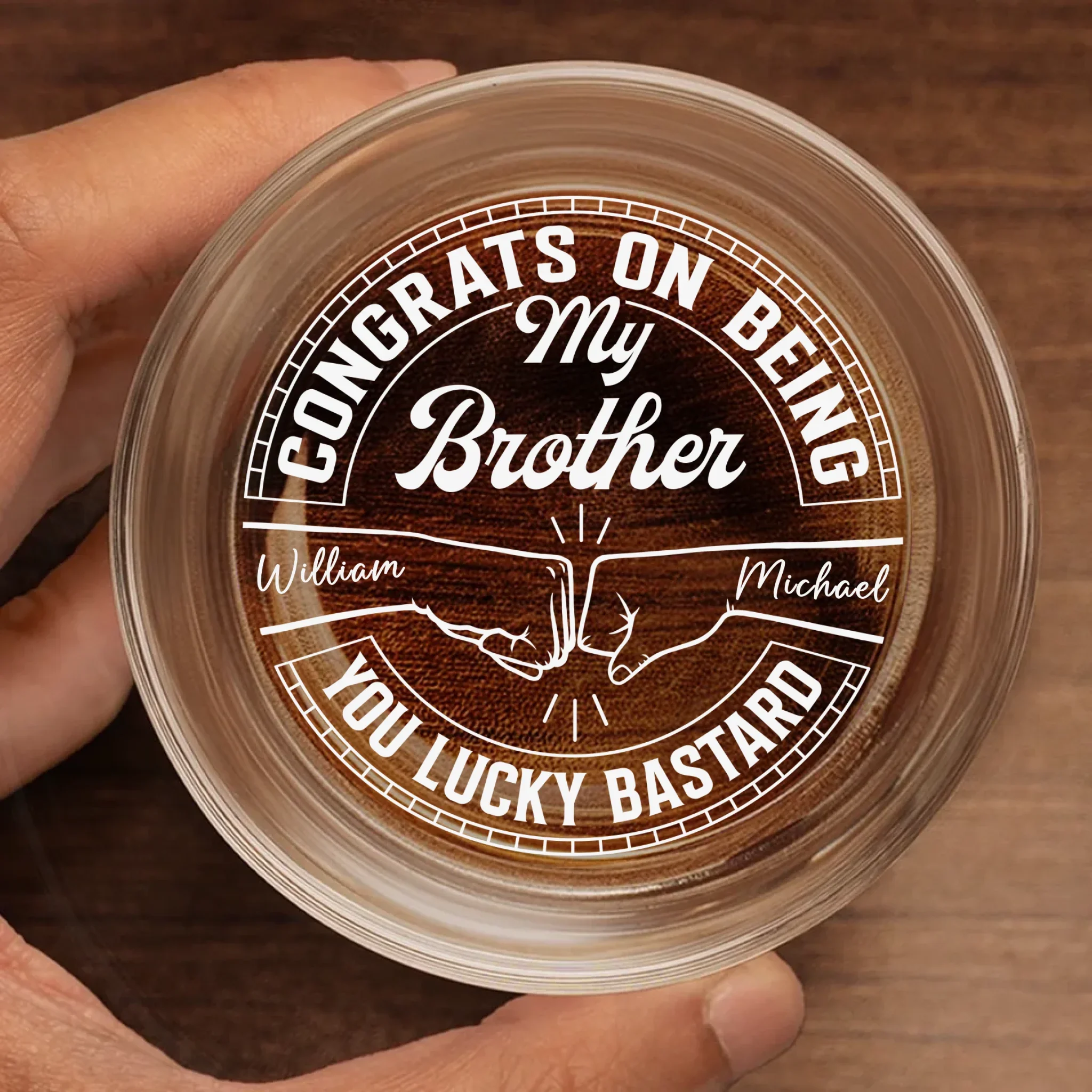 The Best Place To Be Is In The Hands Of Family - Family Personalized Custom Whiskey Glass - New Arrival, Gift For Family Members AMZ - Robaser